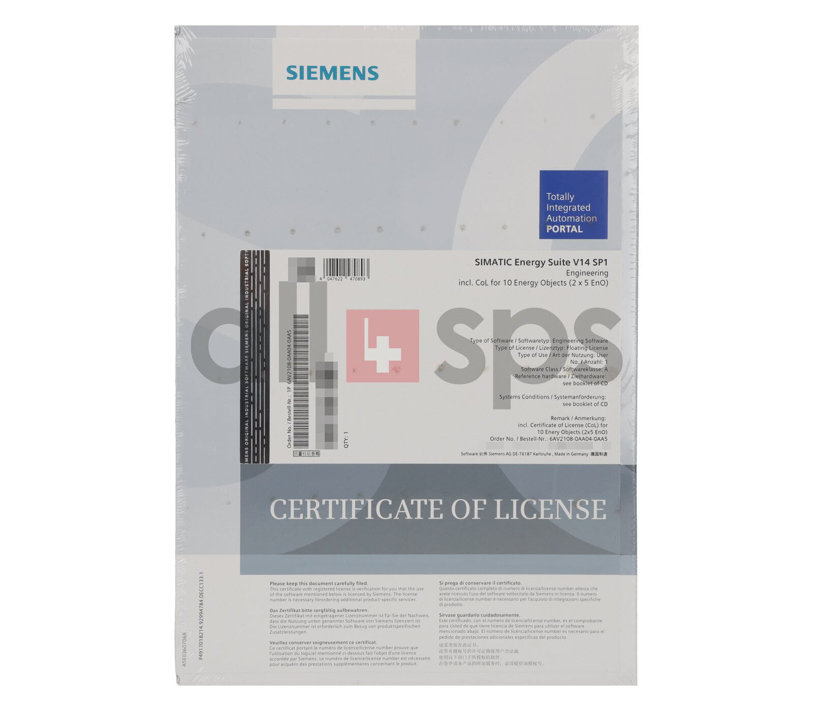 SIMATIC ENERGY SUITE ENGINEERING V14 SP1 – 6AV2108-0AA04-0AA5 (NS)