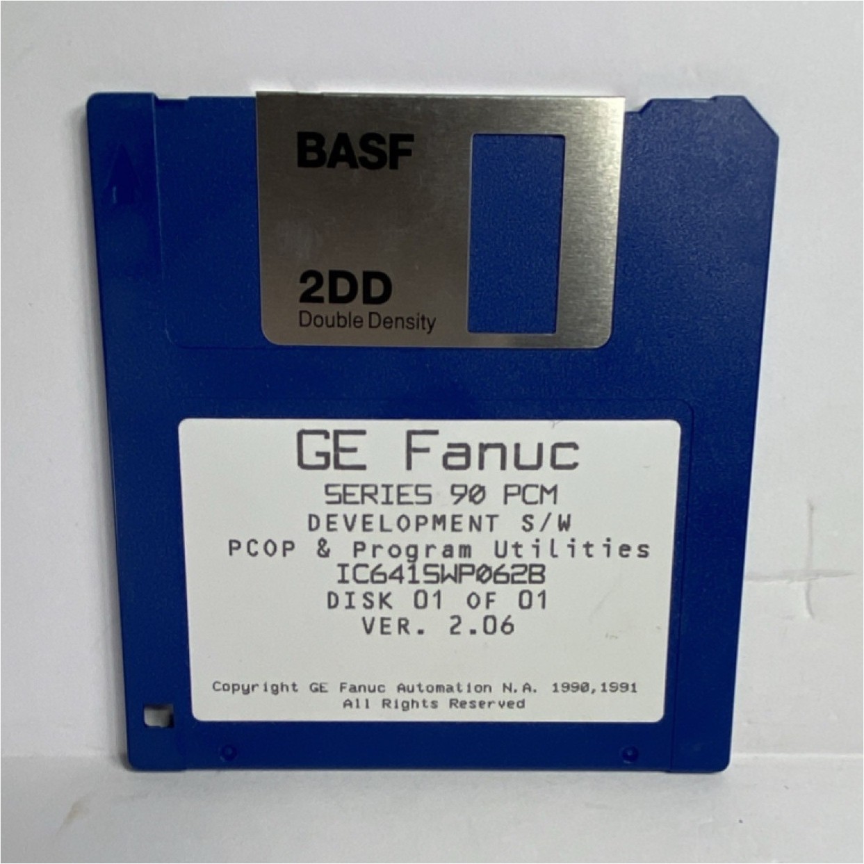 GE Fanuc Series 90 PCM Development S/W PCOP 3.5″ Floppy IC641SWP062B w/ Serial