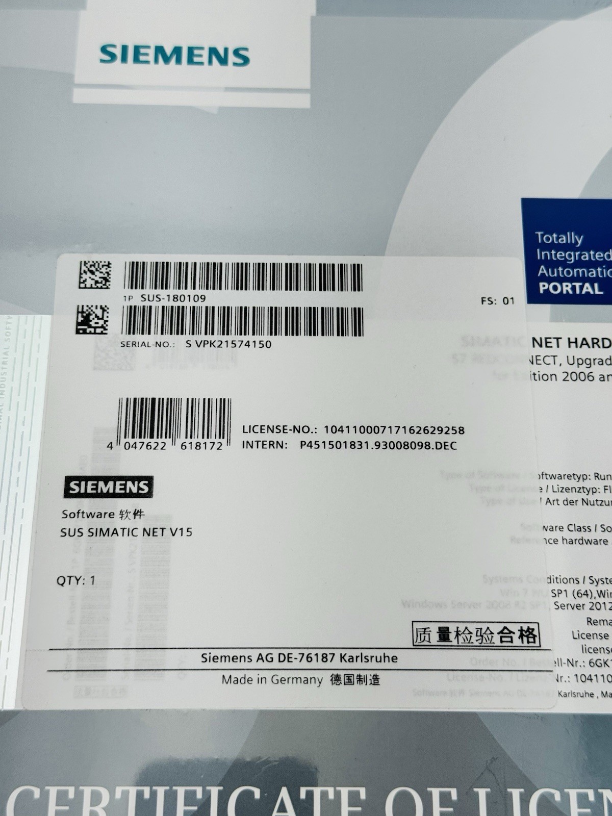 New! SIEMENS 6GK1716-0HB00-3AE0 S7 Reconnect SUS Simatic Net V15 * WARRANTY*