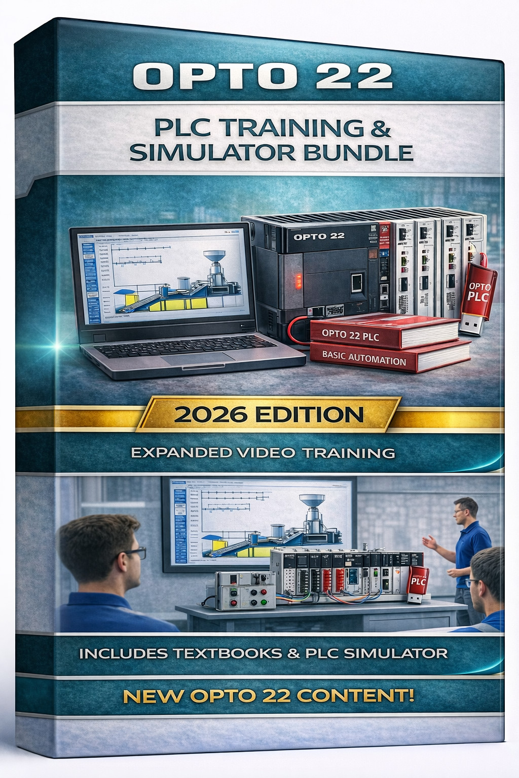 OPTO22 PLC VIDEO TRAINING COURSE | SIMULATOR | 2026 EDITION | USB