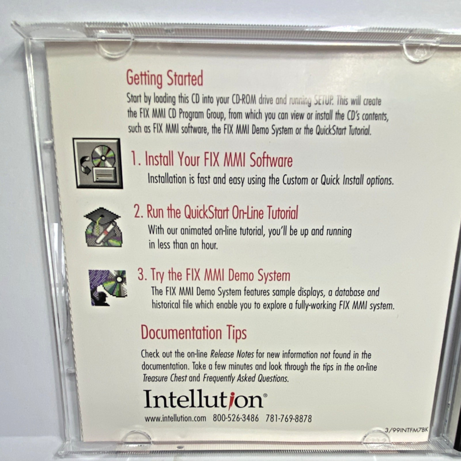 Intellution FIX MMI 7.0 Industrial Automation Software CD for Windows 95/98/NT