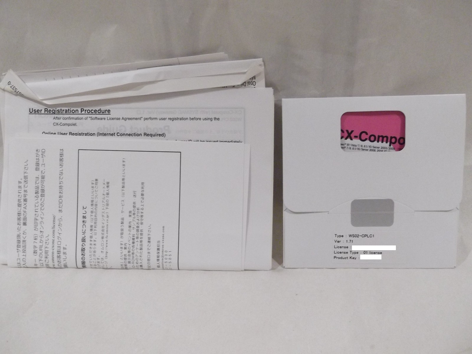 WS02-CPLC1 1x License CD Media CX-COMPOLET Software With SYSMAC Gateway