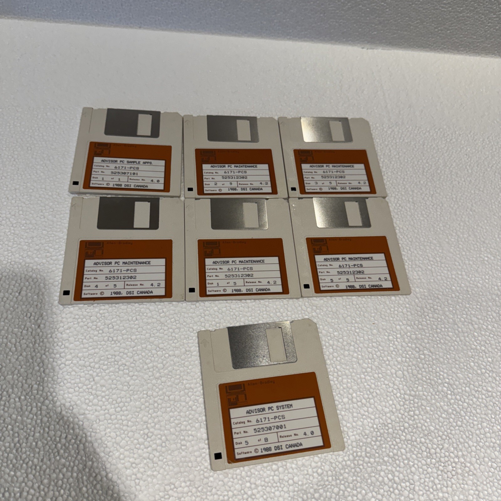 Allen bradley advisor pc sample app floppy disk Set