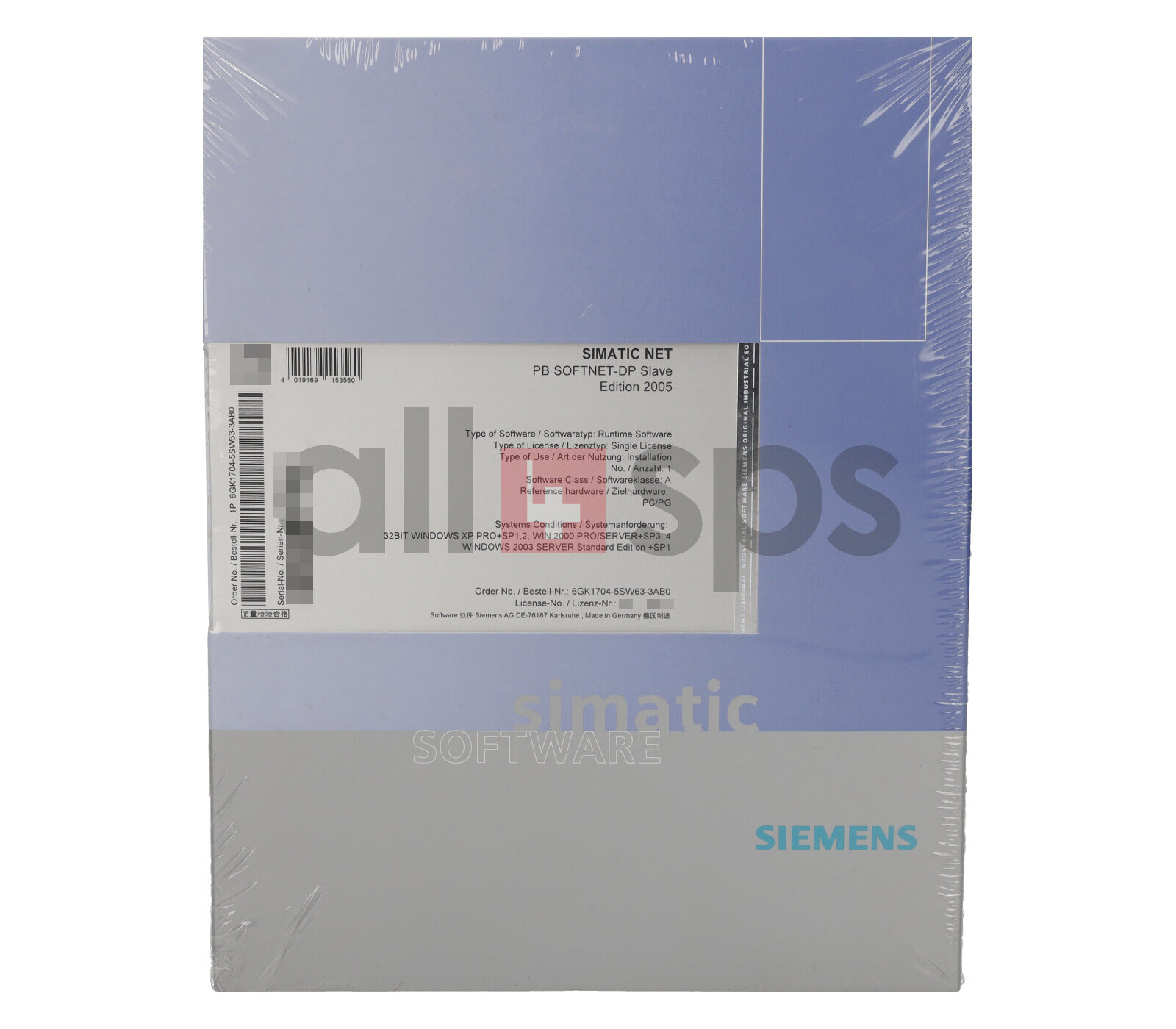 SIMATIC PROFIBUS SOFTNET-DP-SLAVE – 6GK1704-5SW63-3AB0 (NS)