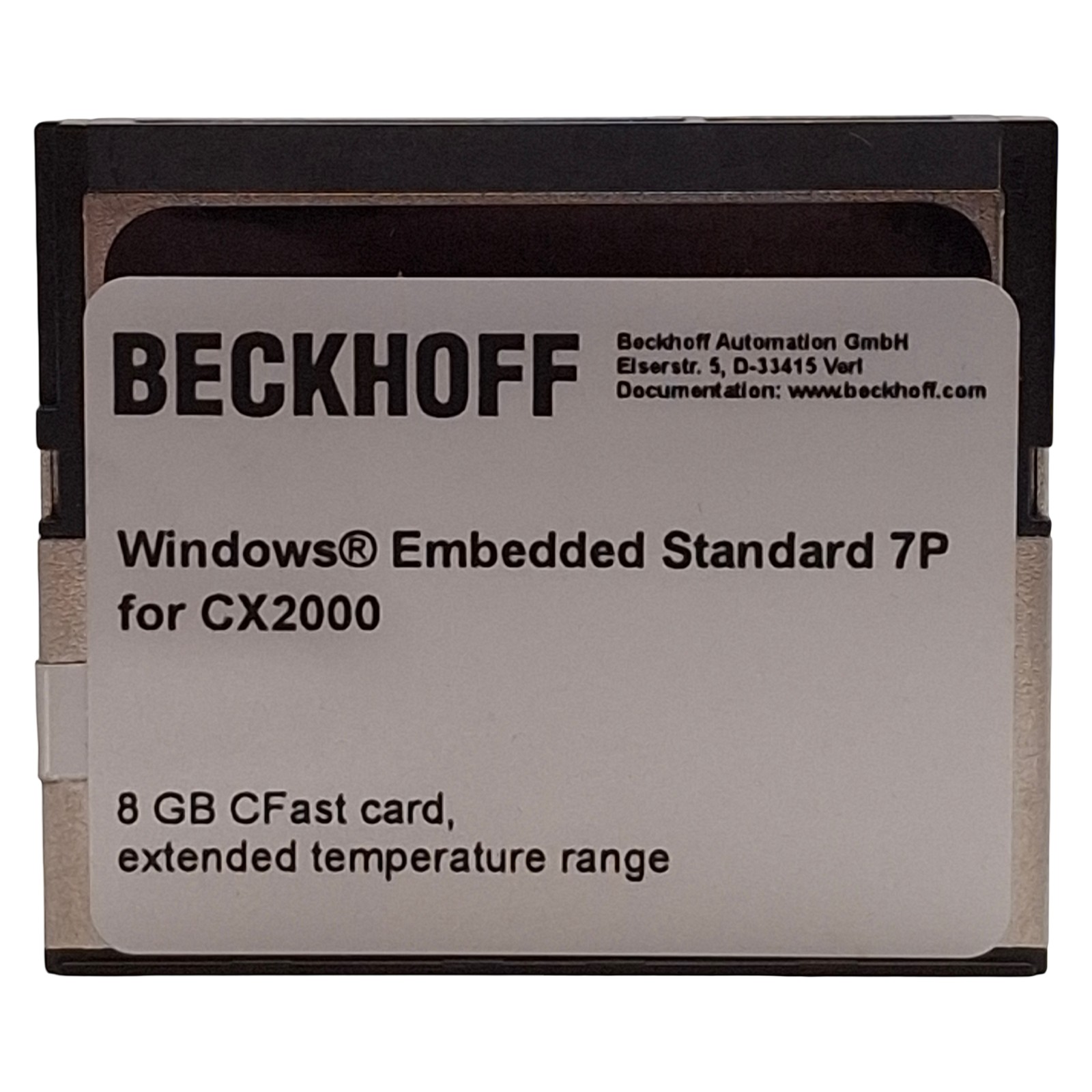 Beckhoff 81.3B240.BB56B CFast 8gb Card, Windows Embedded Standard 7P For CX2000