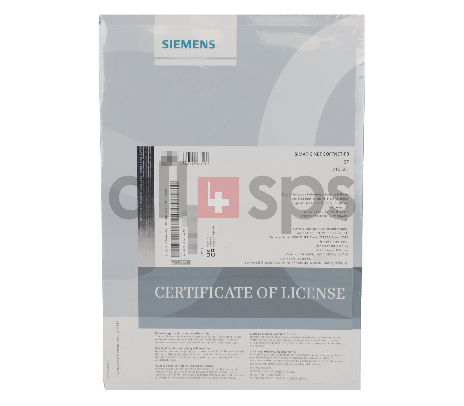 SIMATIC NET SOFTNET-PB S7 V15 SP2 – 6GK1704-5CW15-0AA0 (NS)