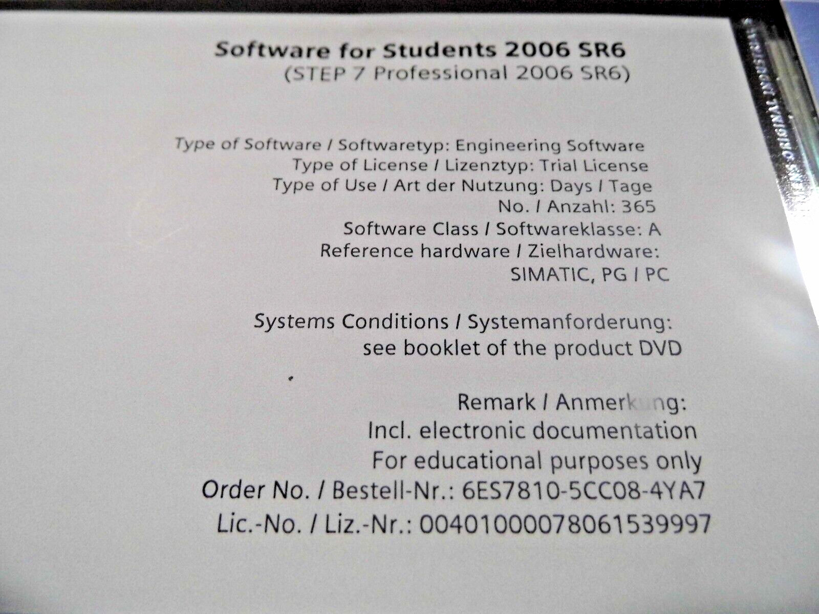 LOT OF 20 Siemens Step 7 Professional SR6 Simatic Software 6ES7810-5CC10 NEW