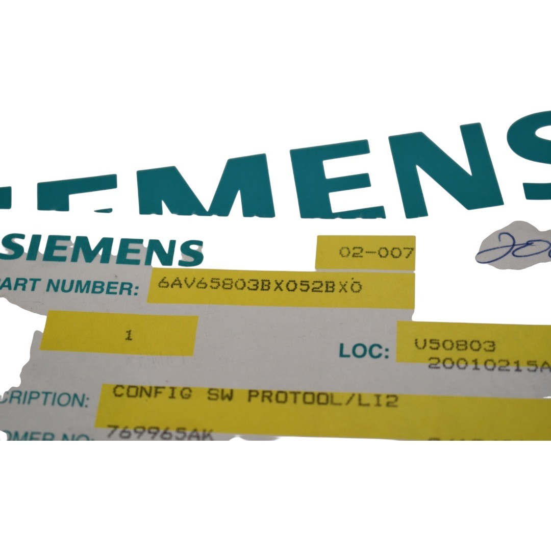 NEW Siemens 6AV6580-3BX05-2BX0 V5.2 SP2 ProTool Lite Software