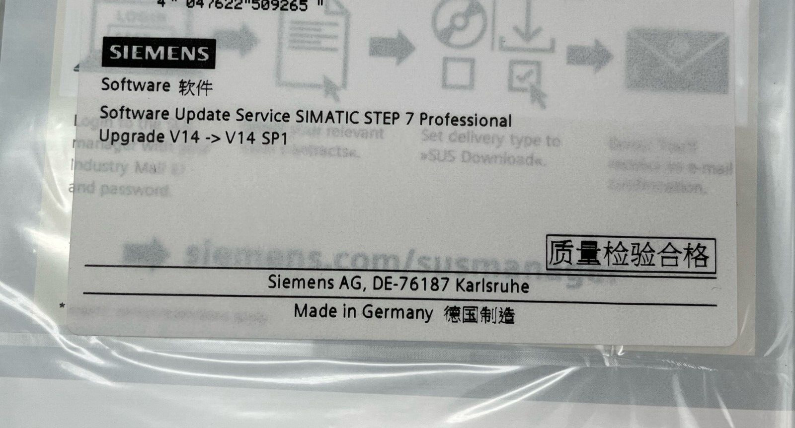 SIEMENS SIMATIC STEP 7 Professional Upgrade V14 SP1 EWK-SUS1055041 Software