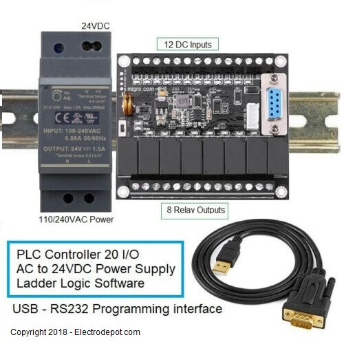 PLC Starter Kit Win 11 Ladder Logic Professional Programmable Controller. GX-DEV