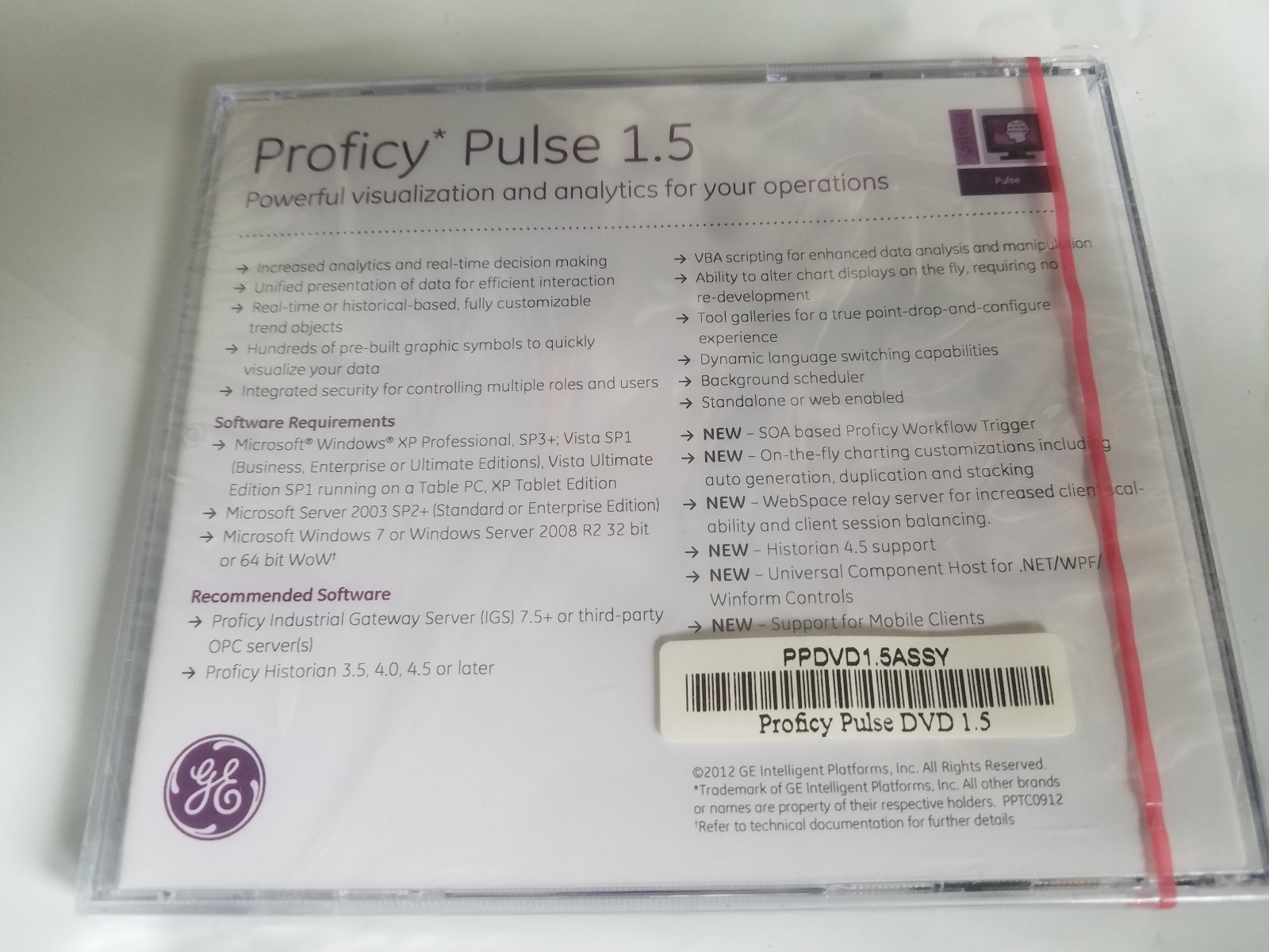 GE (Fanuc) Intelligent Platforms – Proficy Pulse 1.5 Software – NEW SEALED