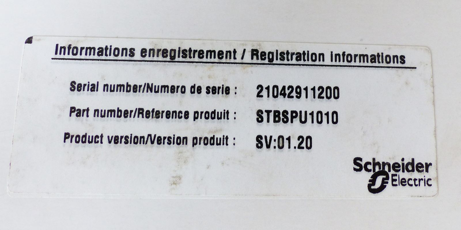 Telemecanique Schneider Electric STBSPU1010 SV: 01.20 Config.-SW -Unused/Original Packaging-