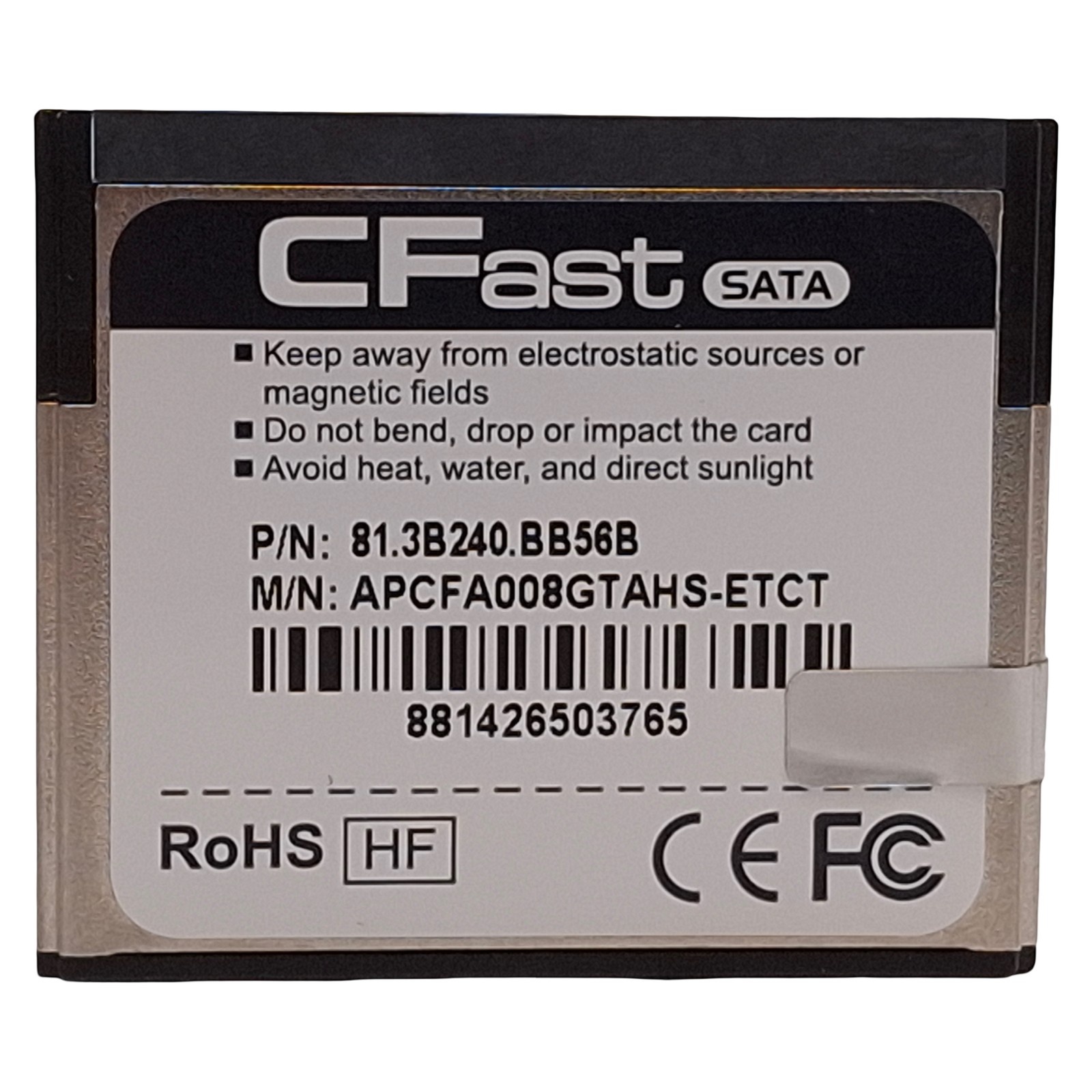Beckhoff 81.3B240.BB56B CFast 8gb Card, Windows Embedded Standard 7P For CX2000
