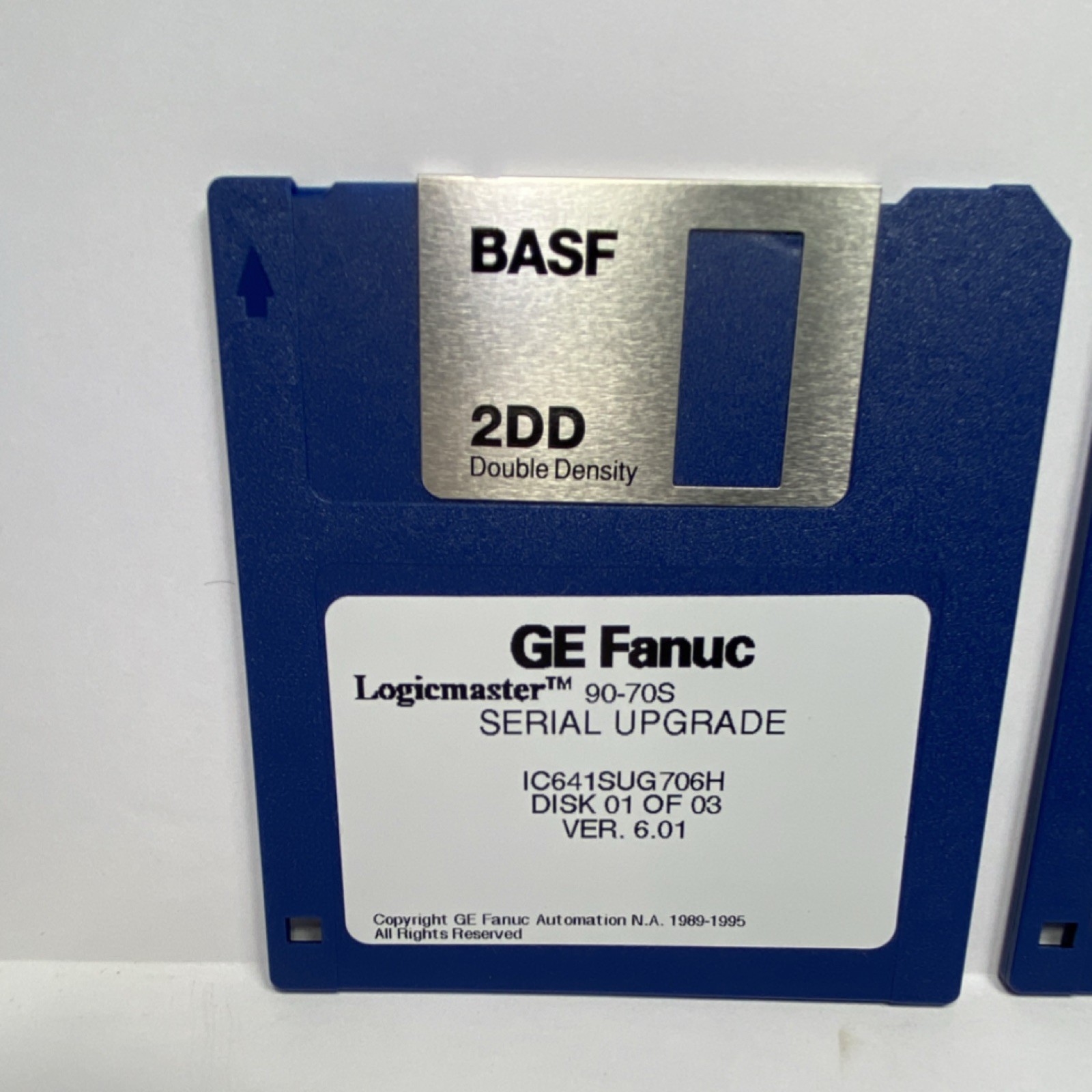 GE Fanuc Logicmaster 90-70S CPU IC641SUG706H Serial Upgrade Ver 6.01 Floppy Set