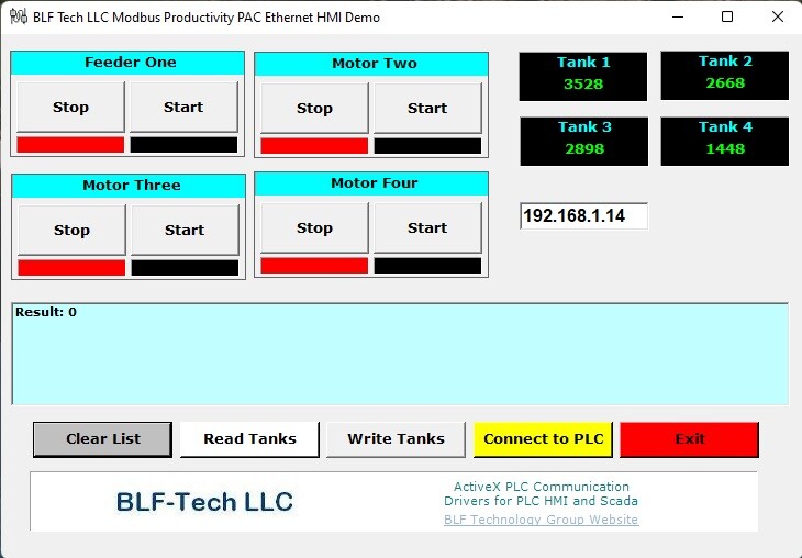 Automation Direct Productivity Series PLC Modbus HMI Ethernet DLL Driver