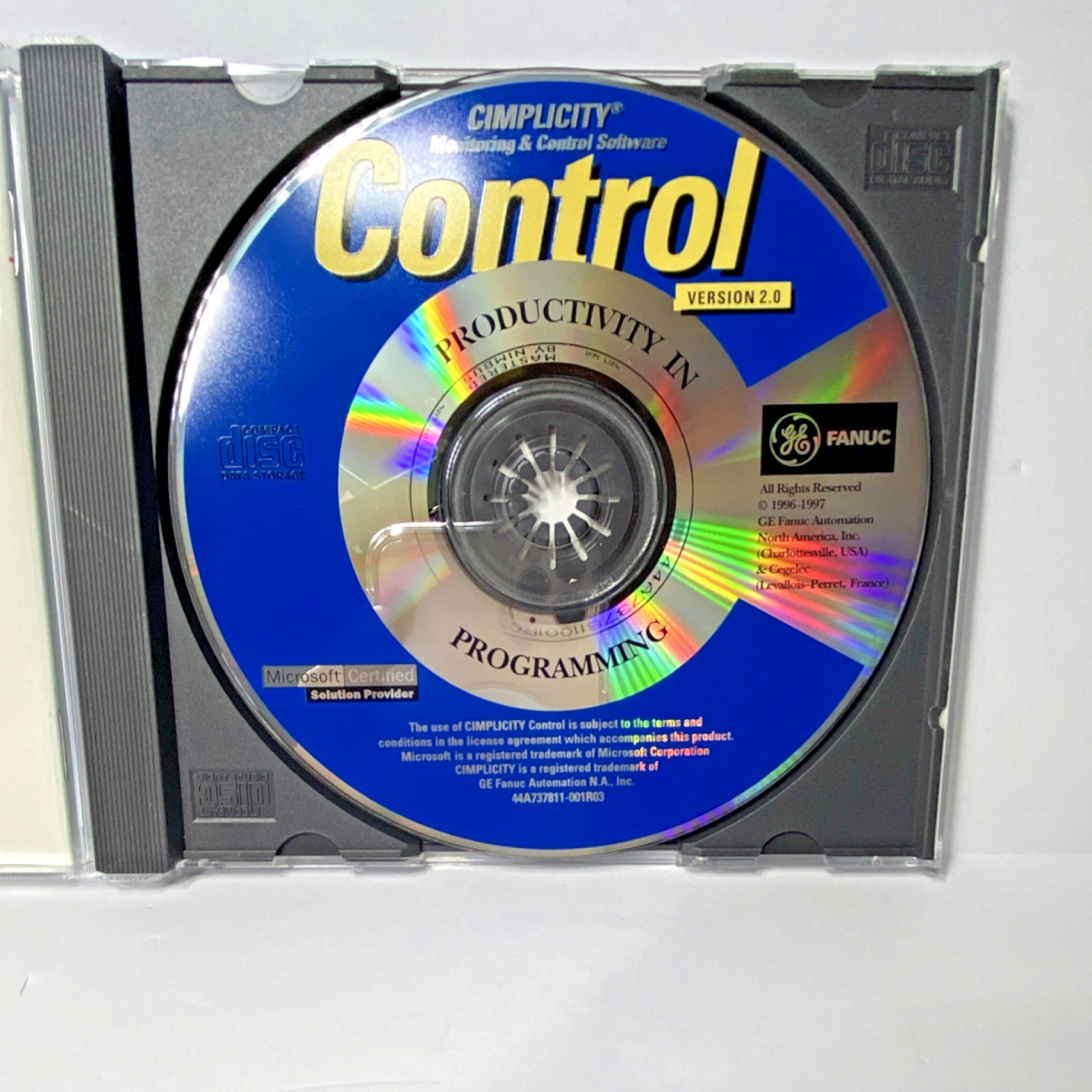 GE Fanuc CIMPLICITY Control Version 2.0 Monitoring & Control CD GFD-0019B