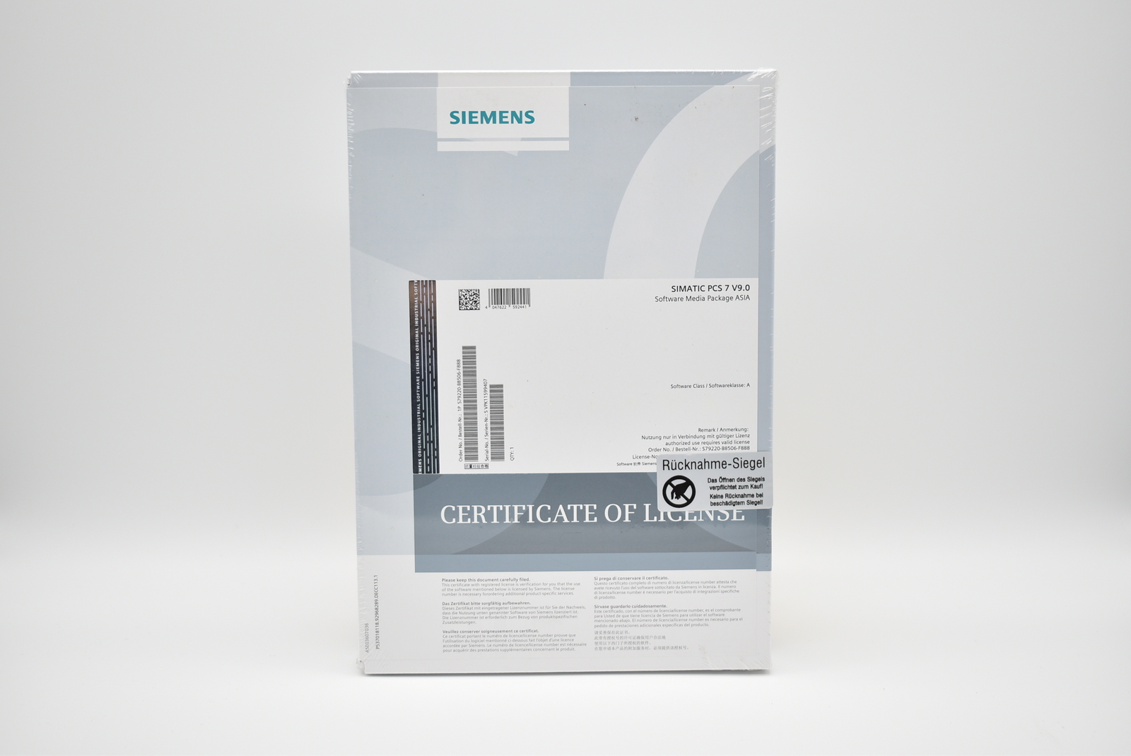 Siemens simatic PCS 7 V9.0 Software Media Package ASIA S79220-B8506-F888