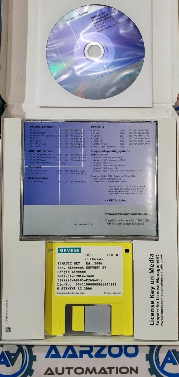 Siemens Simatic Net IE Softnet-S7 2006 6GK1704-1CW64-3AA0
