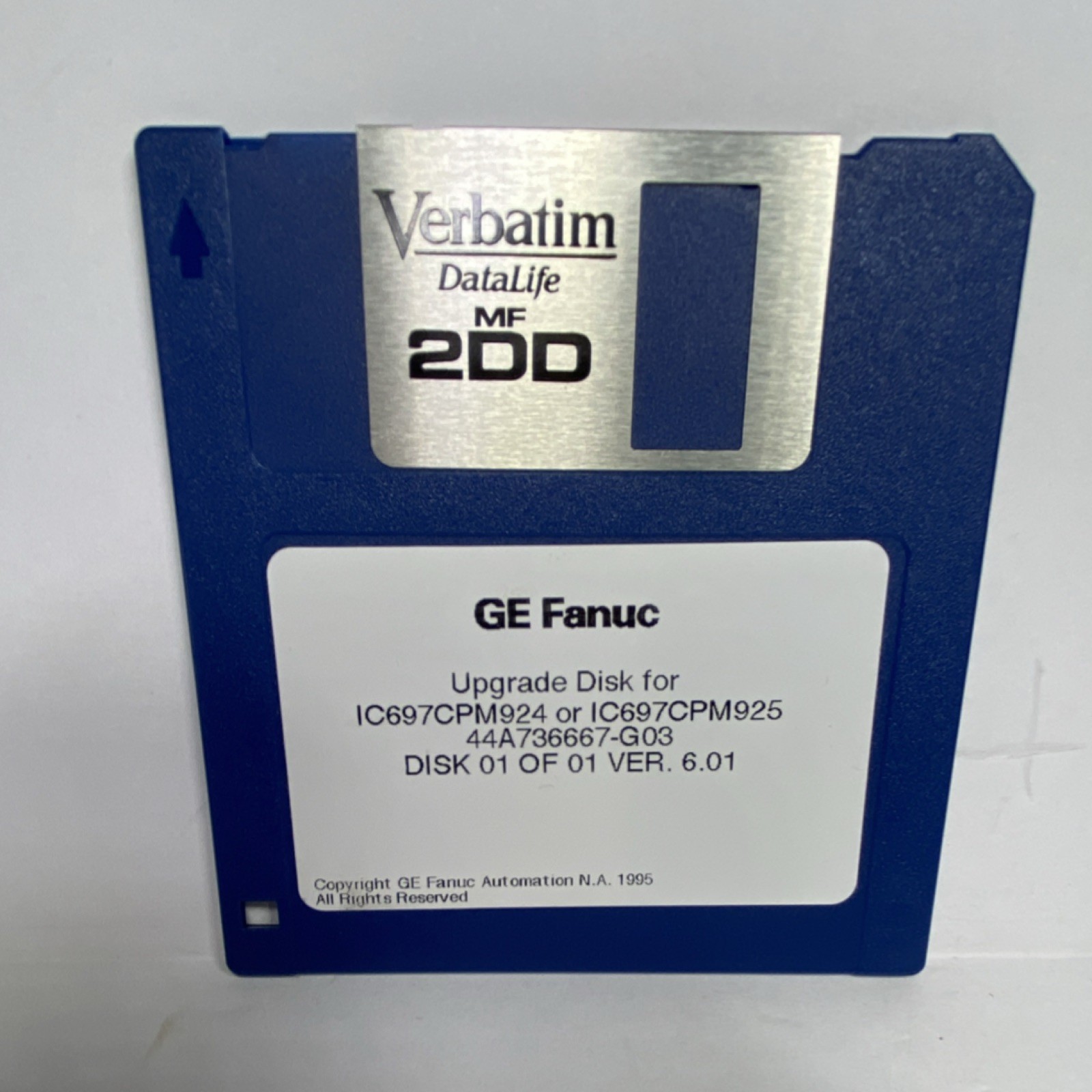 GE Fanuc IC697CPM924/925 Upgrade Disk 44A736667-G03 PLC CPU Upgrade Floppy