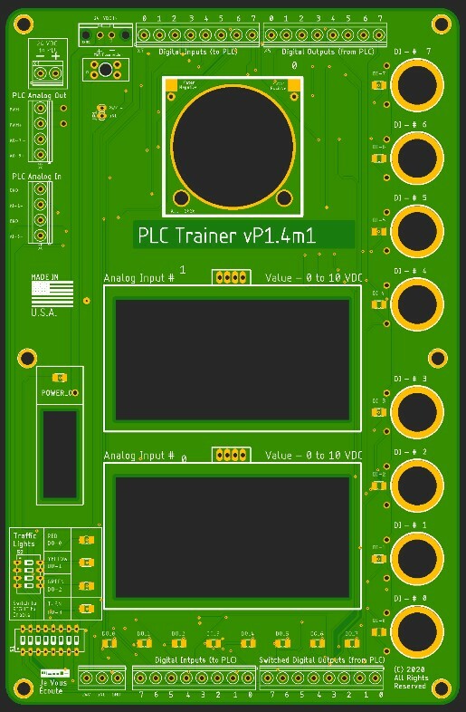 PLC Trainer Interface – Digital Inputs, Digital Outputs, Analog Inputs and PWM