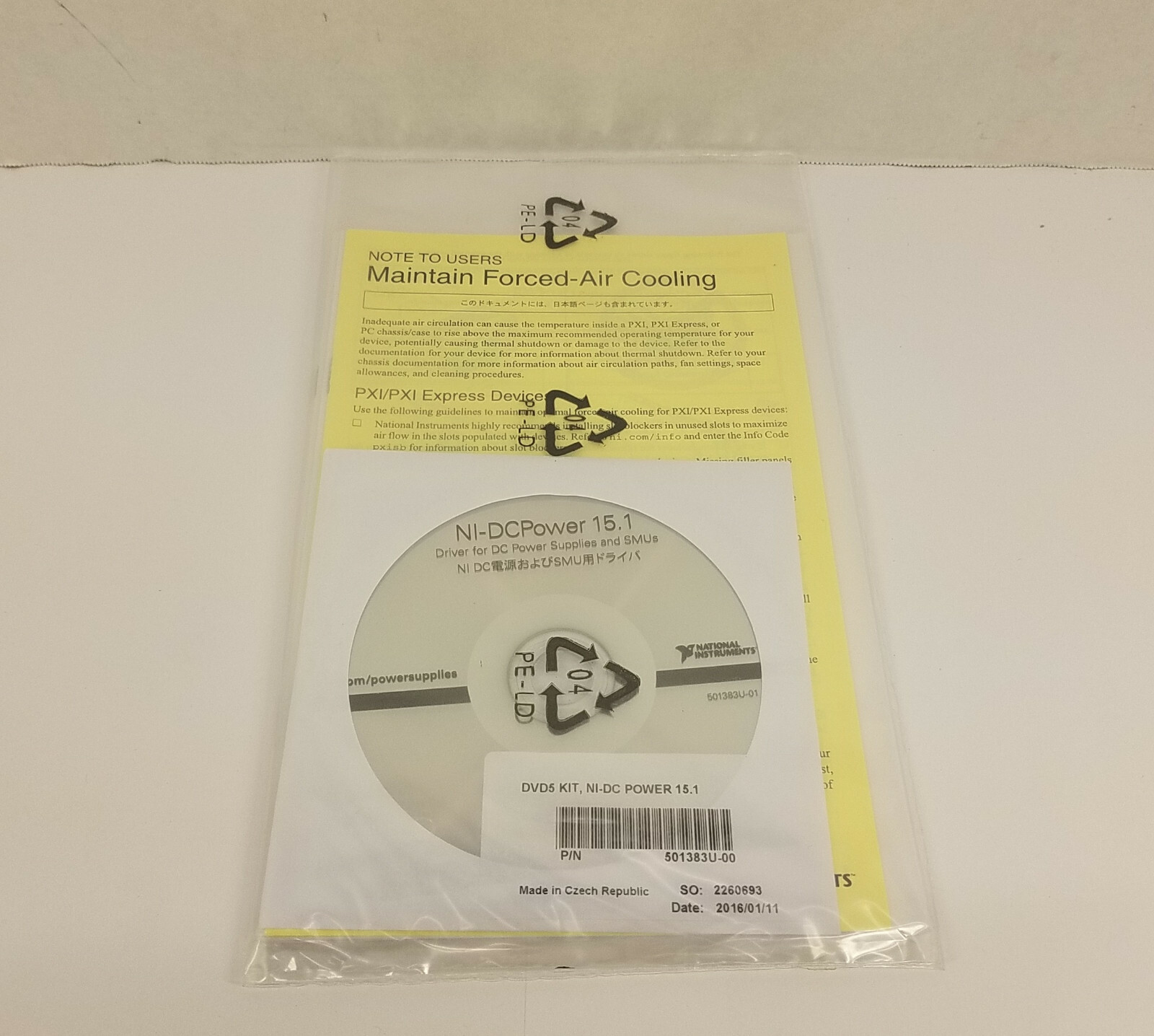 National Instruments NI-DCPower 15.1 DVD Kit Driver for Power Supplies and SMUs