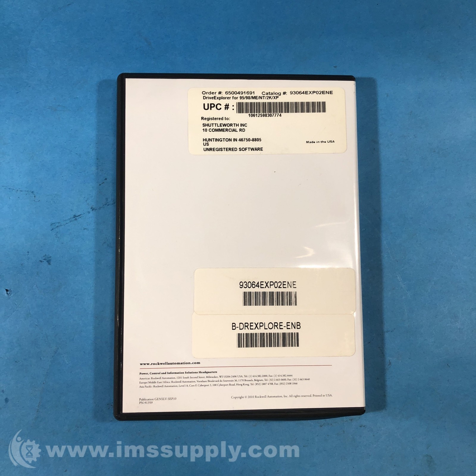 Rockwell Automation 93064-EXP02ENE DriveExplorer Software FNOB
