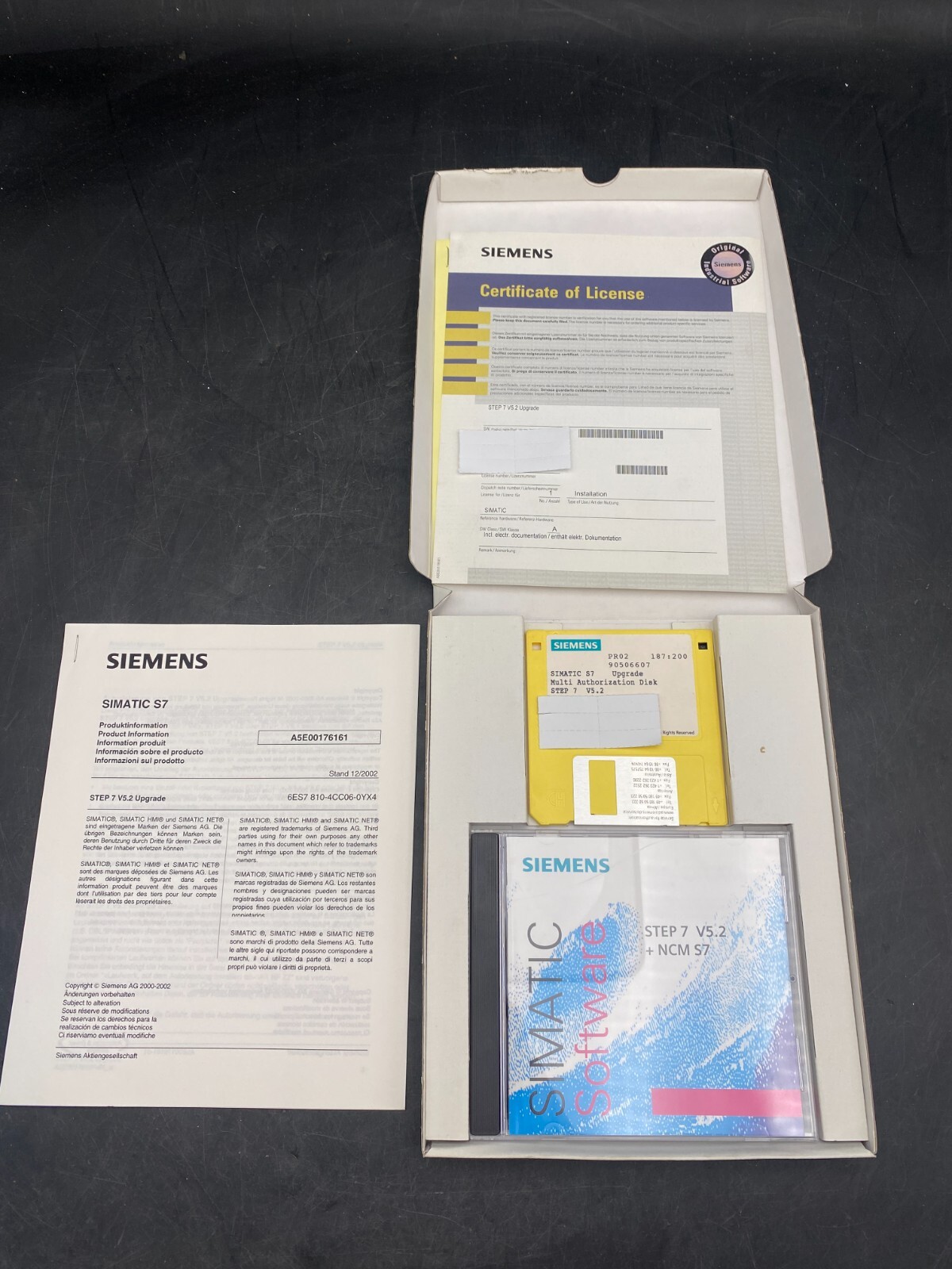 Siemens Software Simatic Step 7 V5.2 Upgrade + Ncm S7 6ES7810-4CC06-0YX4