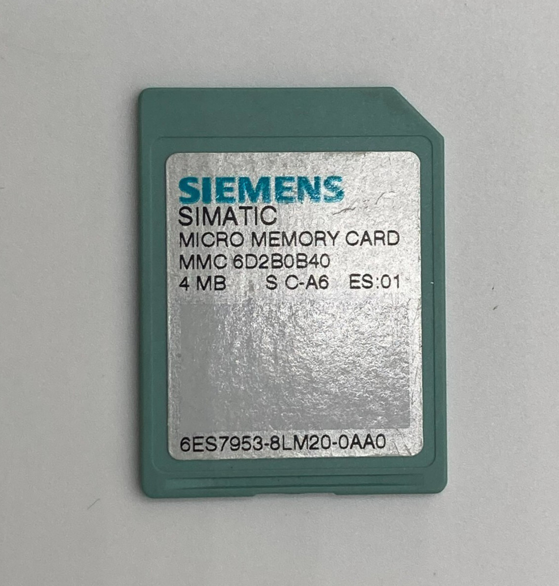 Siemens SIMATIC S7, Micro Memory Card 4 MByte; 6ES7953-8LM20-0AA0 (1039)