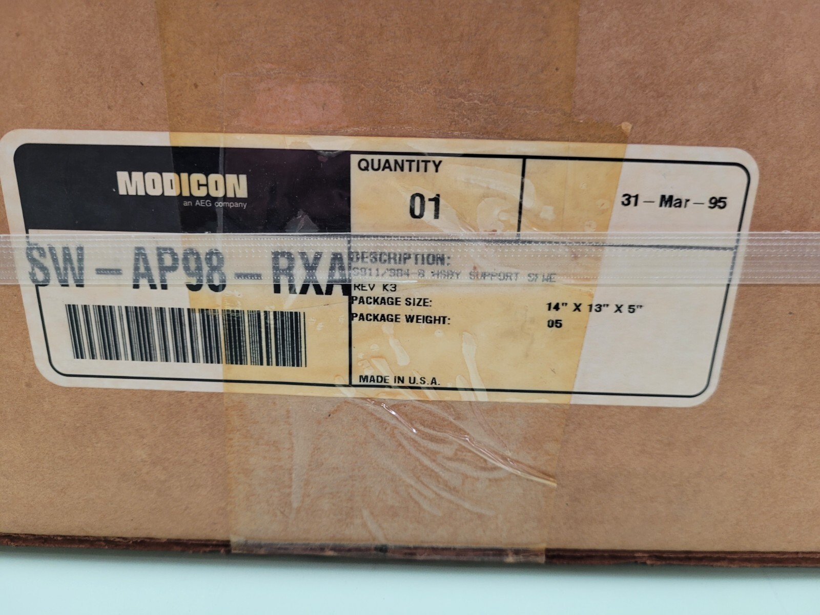 MODICON SW-AP98-RXA HOT STANDBY SOFTWARE SWAP98RXA