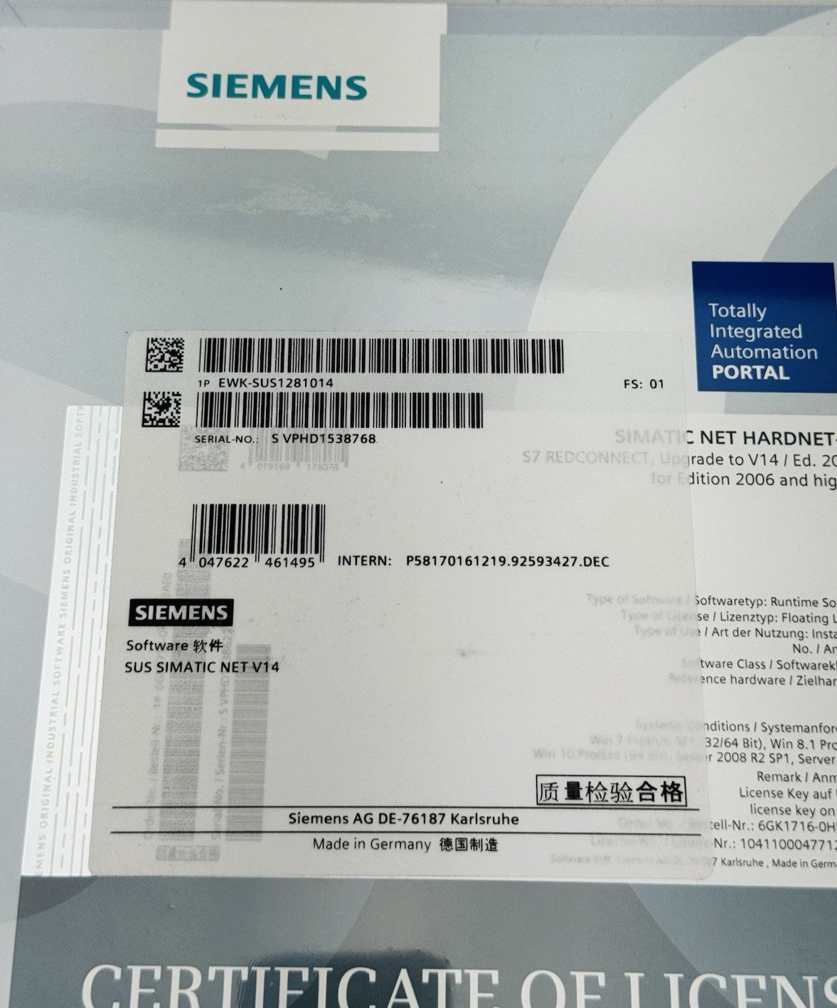 New! SIEMENS 6GK1716-0HB00-3AE0 S7 Reconnect SUS Simatic Net V14 2008 WARRANTY*