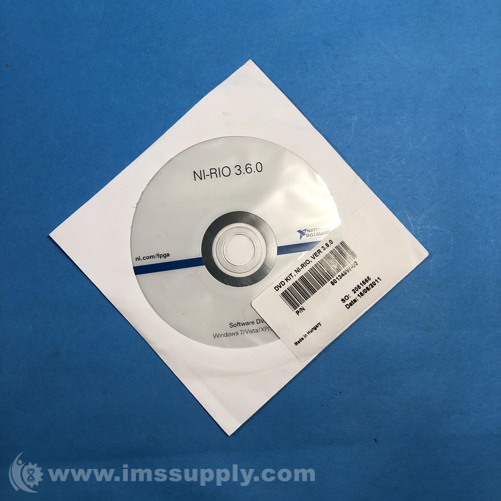 National Instruments 501349W-00 Software DVD, NU-RIO, VER 3.6.0 FNFP