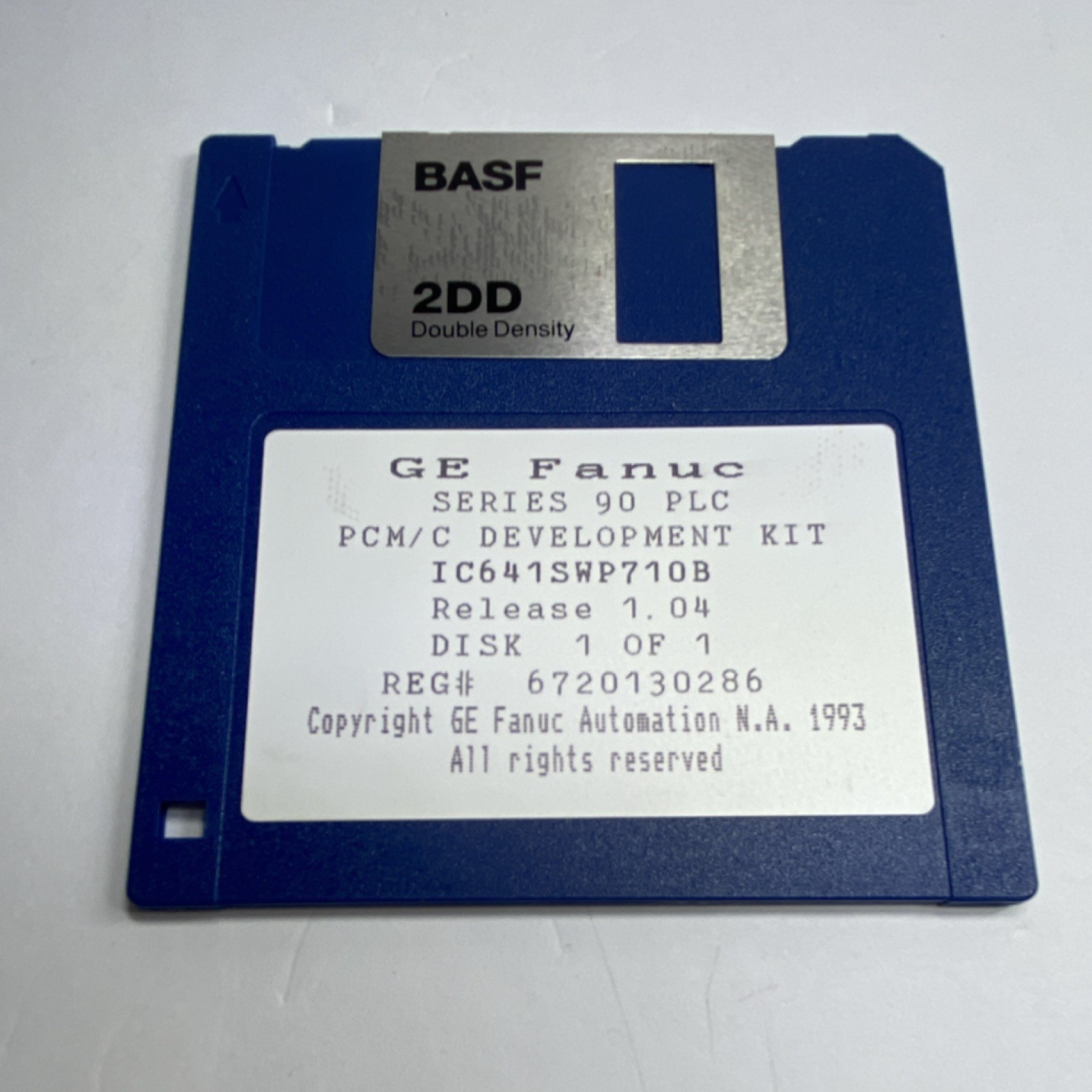 GE Fanuc Series 90 PLC PCM/C Development Kit IC641SWP710B Floppy Disk w/ Serial