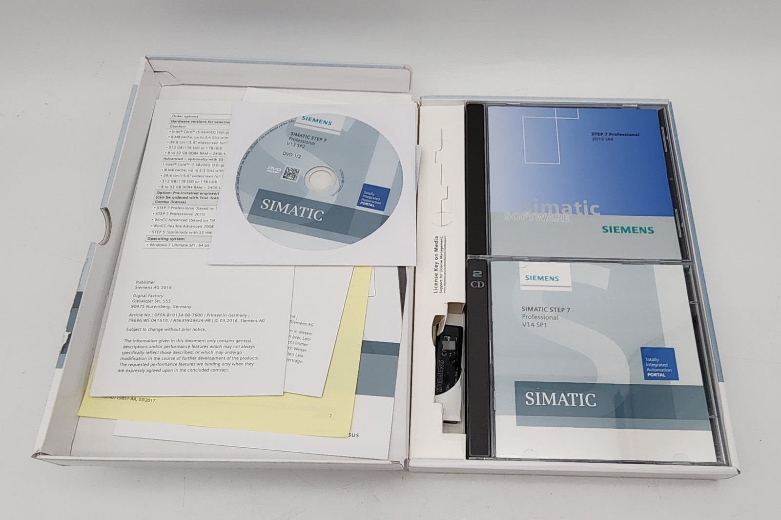 SIEMENS 6ES7810-5CC11-0YA5 STEP 7 PROFESSIONAL V14 SP1 / 2010 COMBO *NDA AVAIL