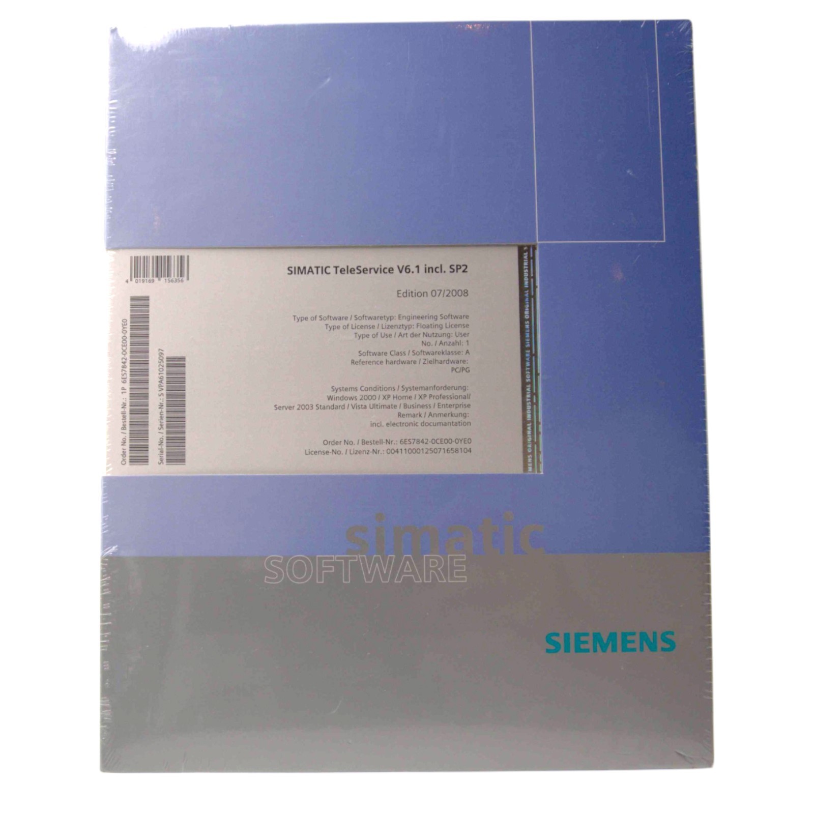 SIEMENS 6ES7842-0CE00-0YE0 SIMATIC S7 TELESERVICE V6.1