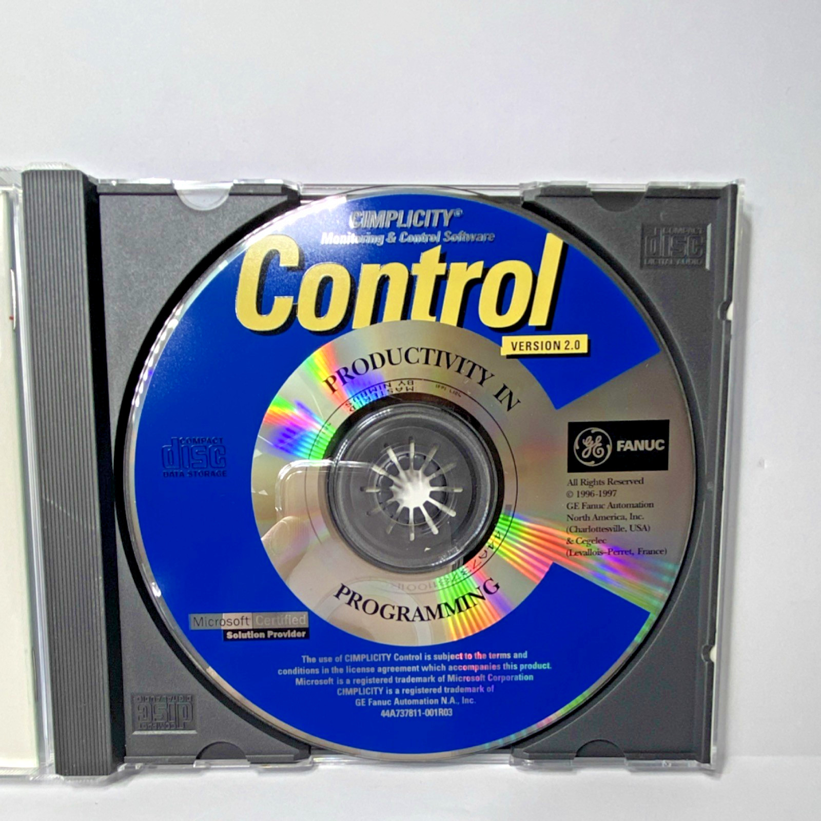 GE Fanuc CIMPLICITY Control Version 2.0 Monitoring & Control CD GFD-0019B