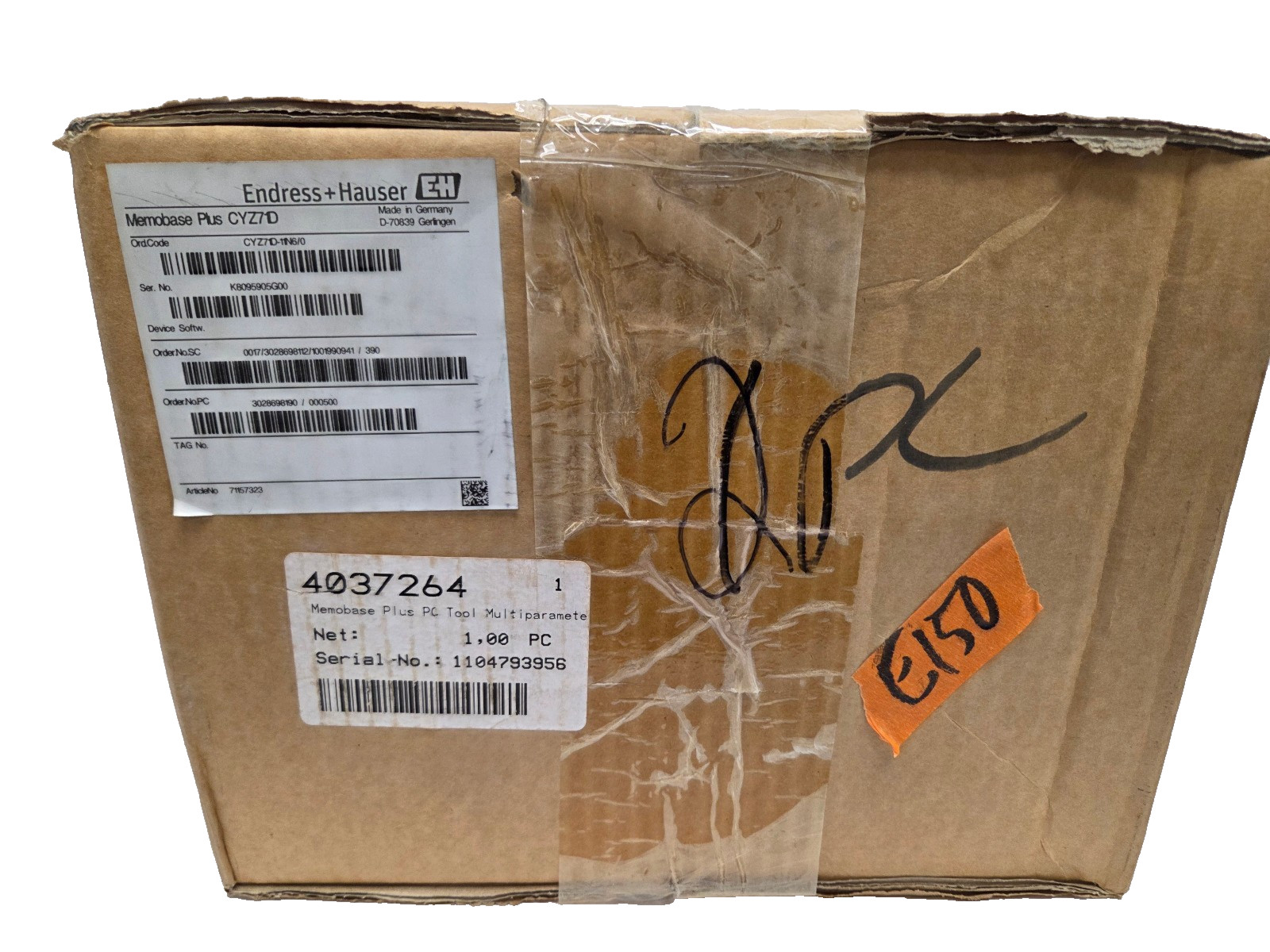 Endress Hauser Memobase Plus CYZ71D Liquid An. Multiparameter Software, Memosens