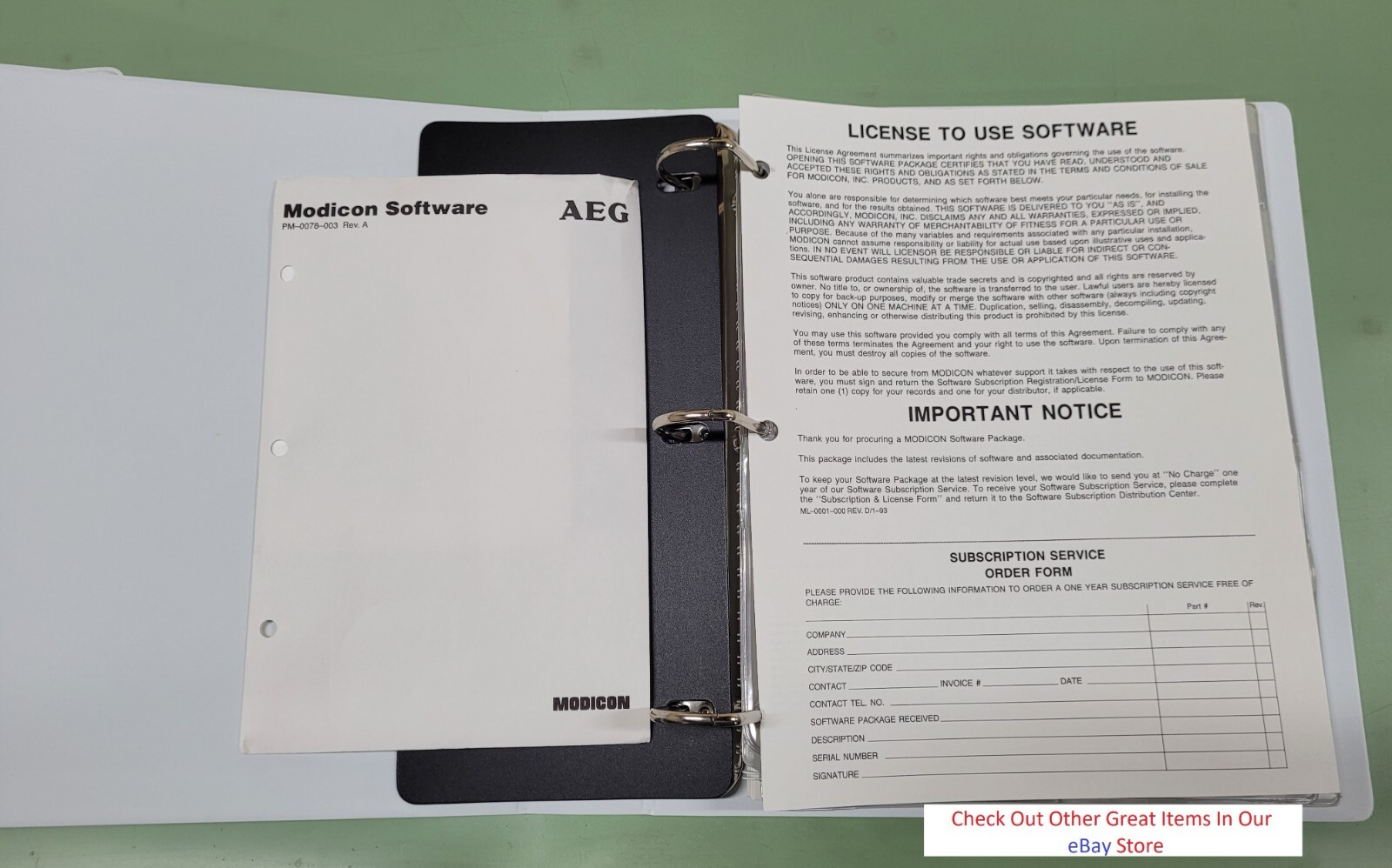 MODICON SW-AP98-RXA HOT STANDBY SOFTWARE SWAP98RXA