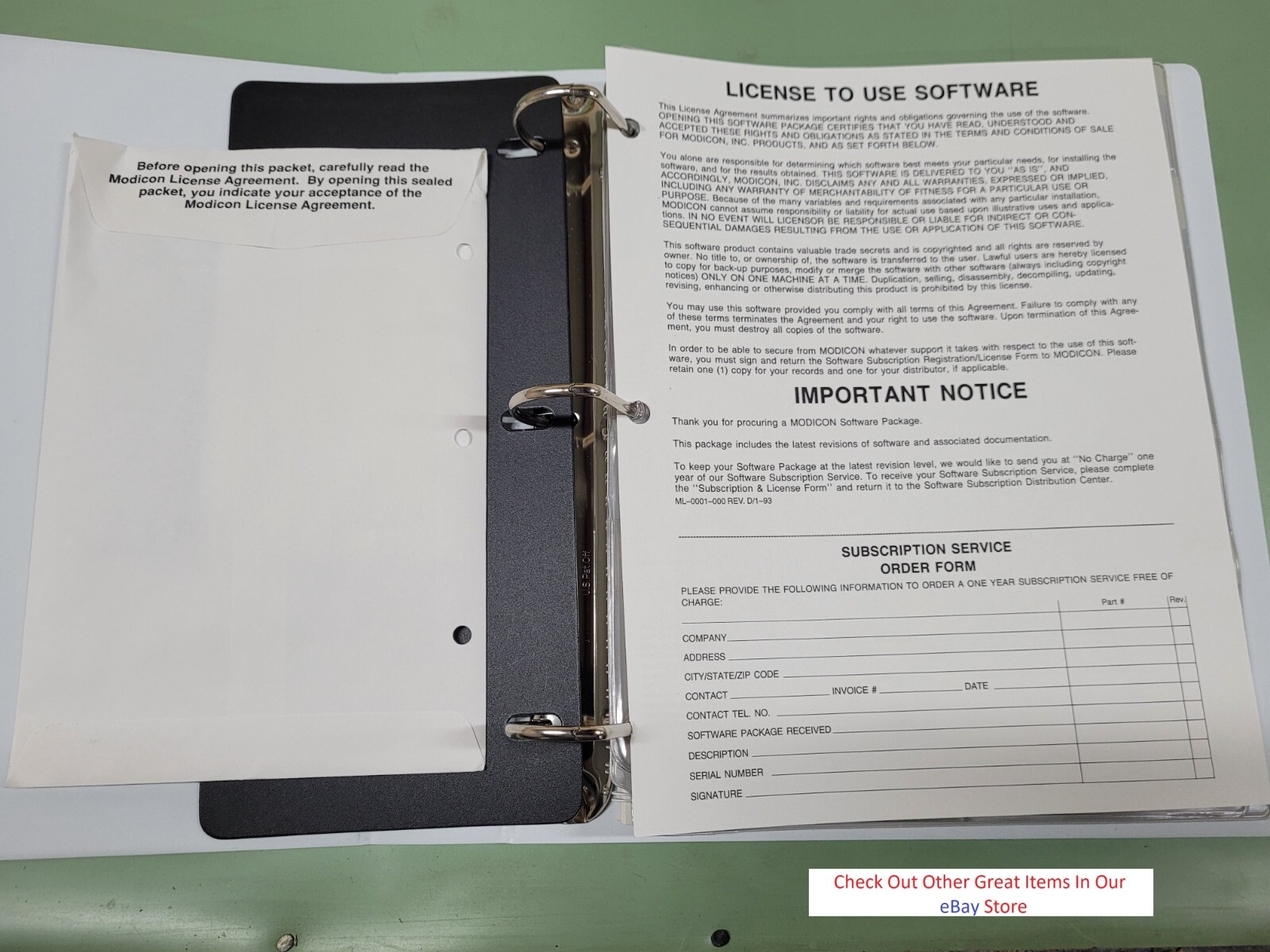 MODICON SW-AP98-RXA HOT STANDBY SOFTWARE SWAP98RXA