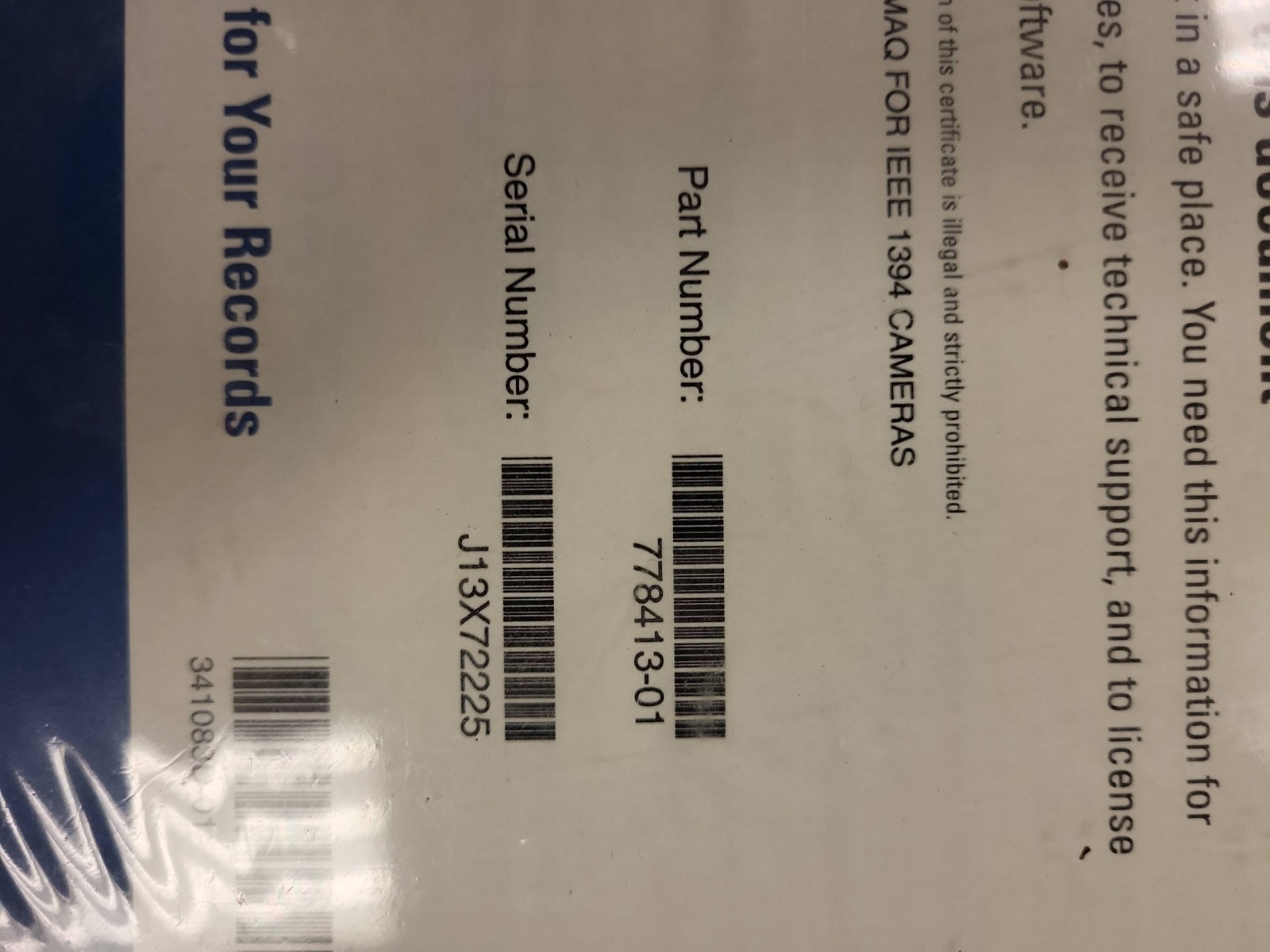 NI IMAQ IEEE 1394 Cameras Software National Instruments Certificate Ownership