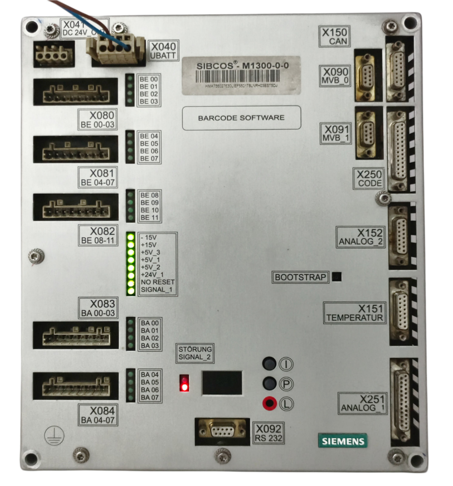 SIEMENS SIBCOS SIBCOSM1300 M1300-0-0 Barcode Software Control Unit Master