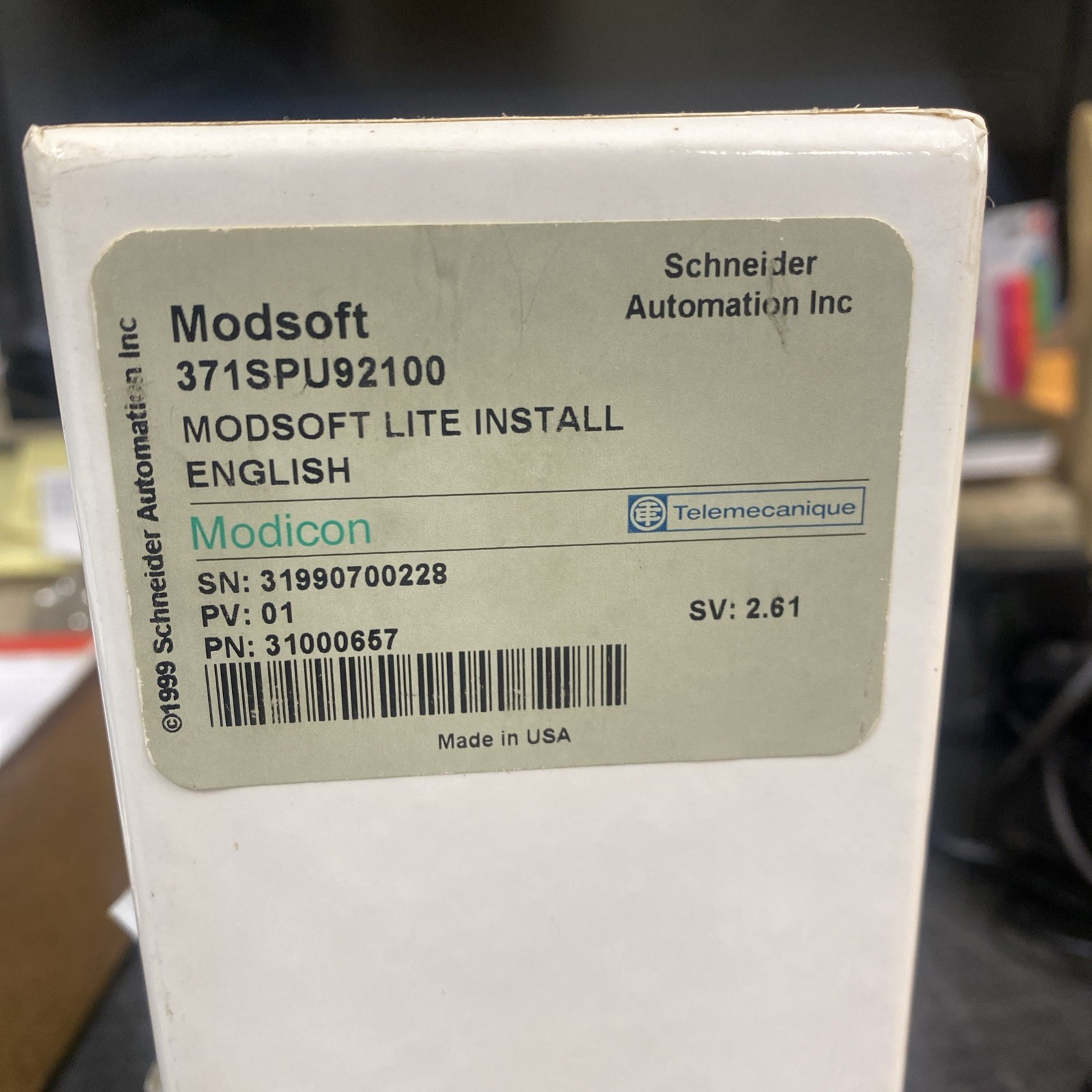 Modsoft Lite PLC Software disks, Version 2.61, for Modicon Micro, 984 Compact