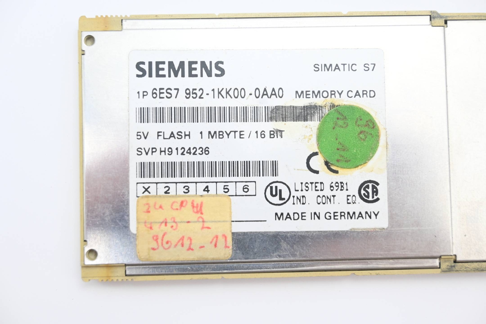 Siemens Simatic S7 Memory Card 6ES7952-1KK00-0AA0 ( 6ES7 952-1KK00-0AA0 )