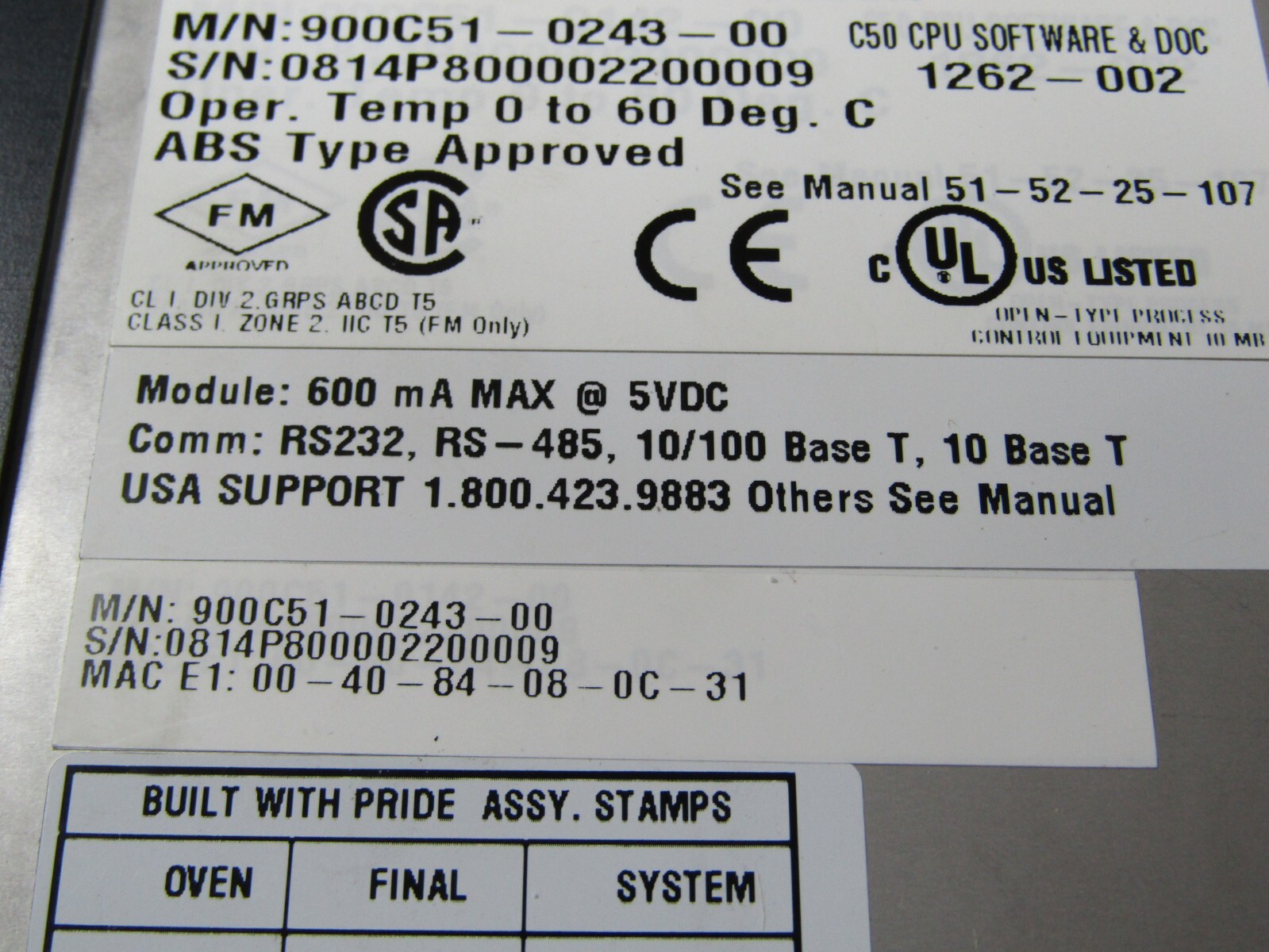 💥HONEYWELL 900C51-0243-00 C50 CPU SOFTWARE & DOC
