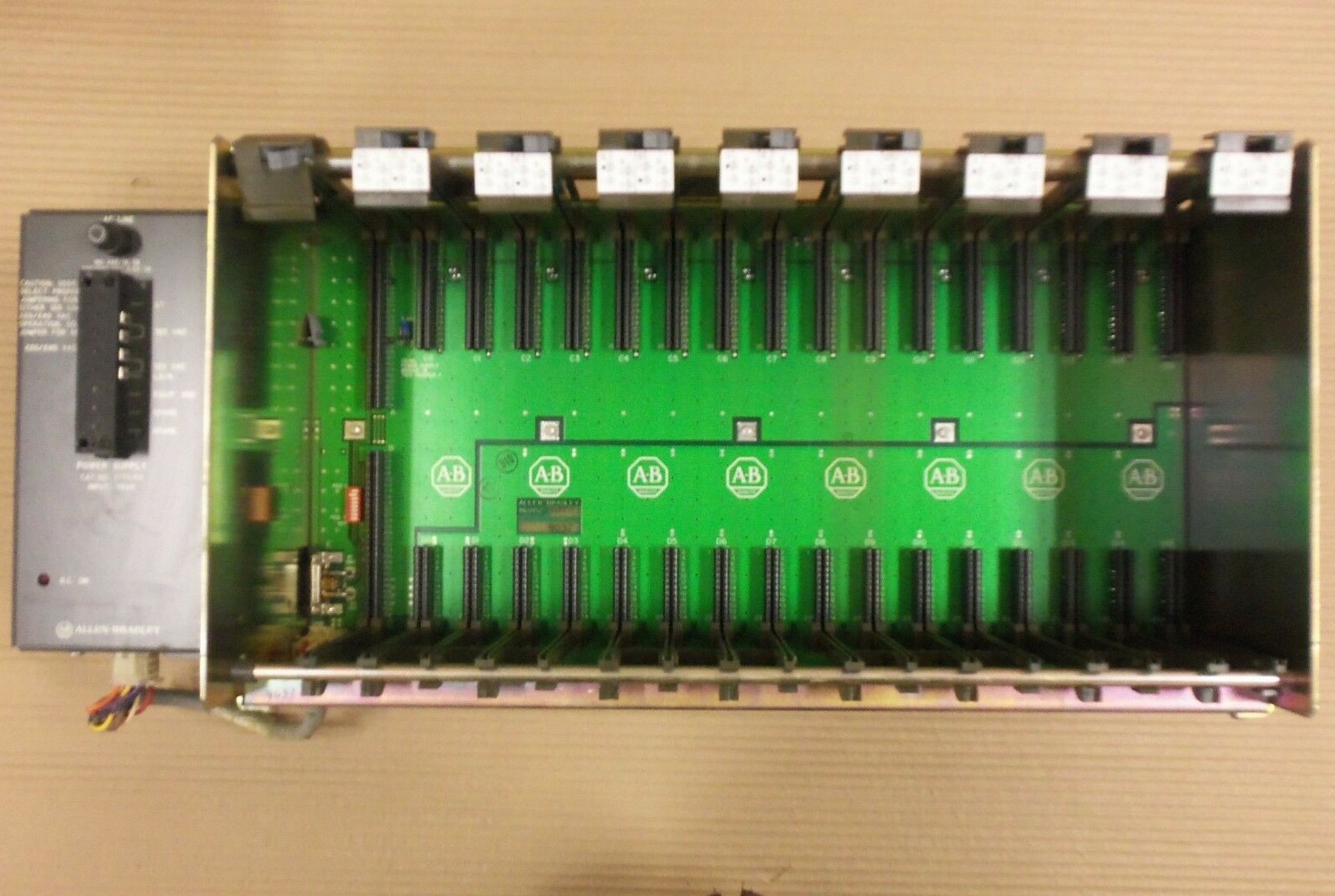 Allen Bradley 1771-A4B 16 Slot I/O Chassis W/ 1771-P2 Power Supply KMGM