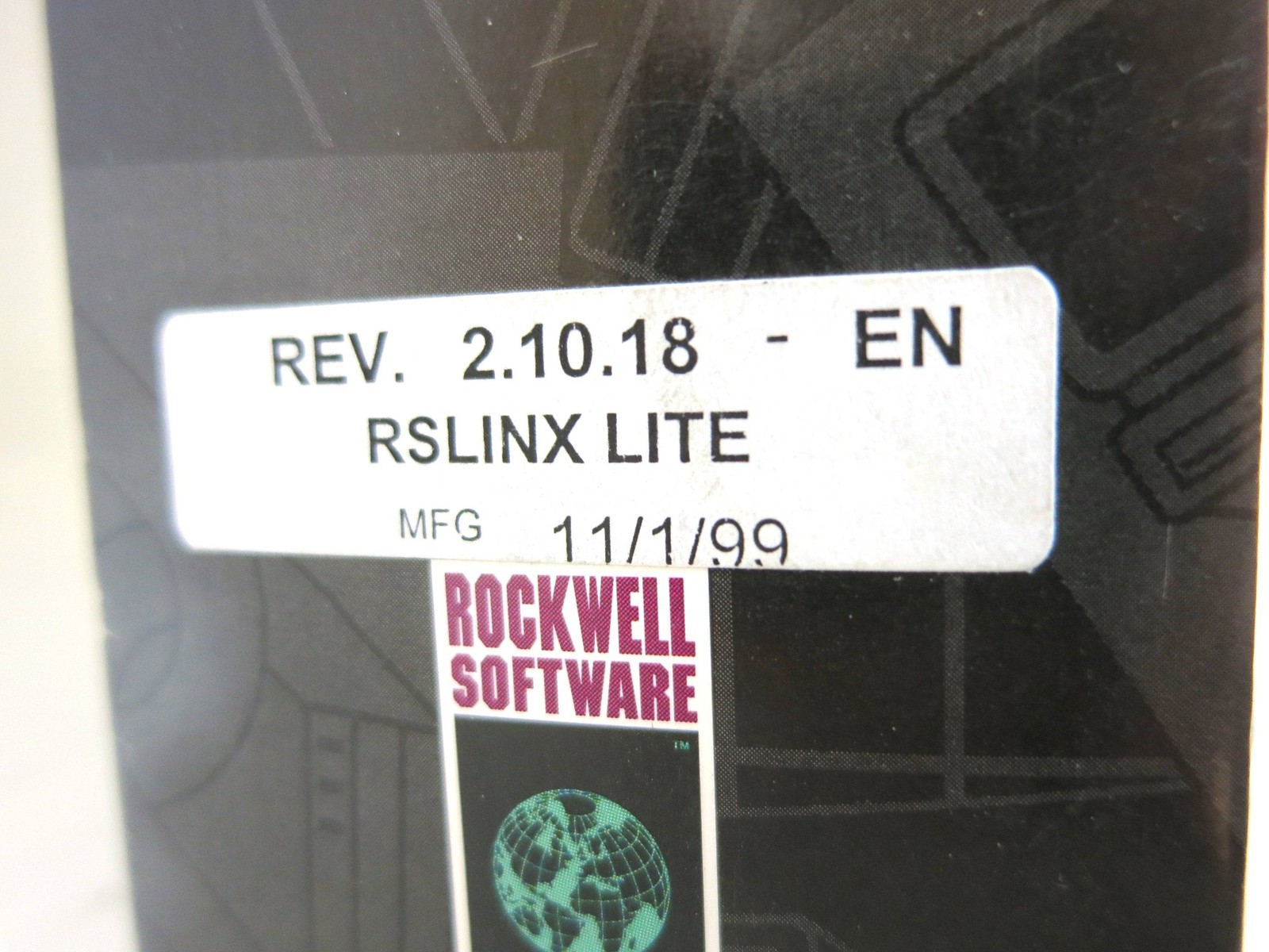 Allen Bradley 9355WAB100END RSLinx Lite PLC Software Rev 2.10.18 9355-WAB100END