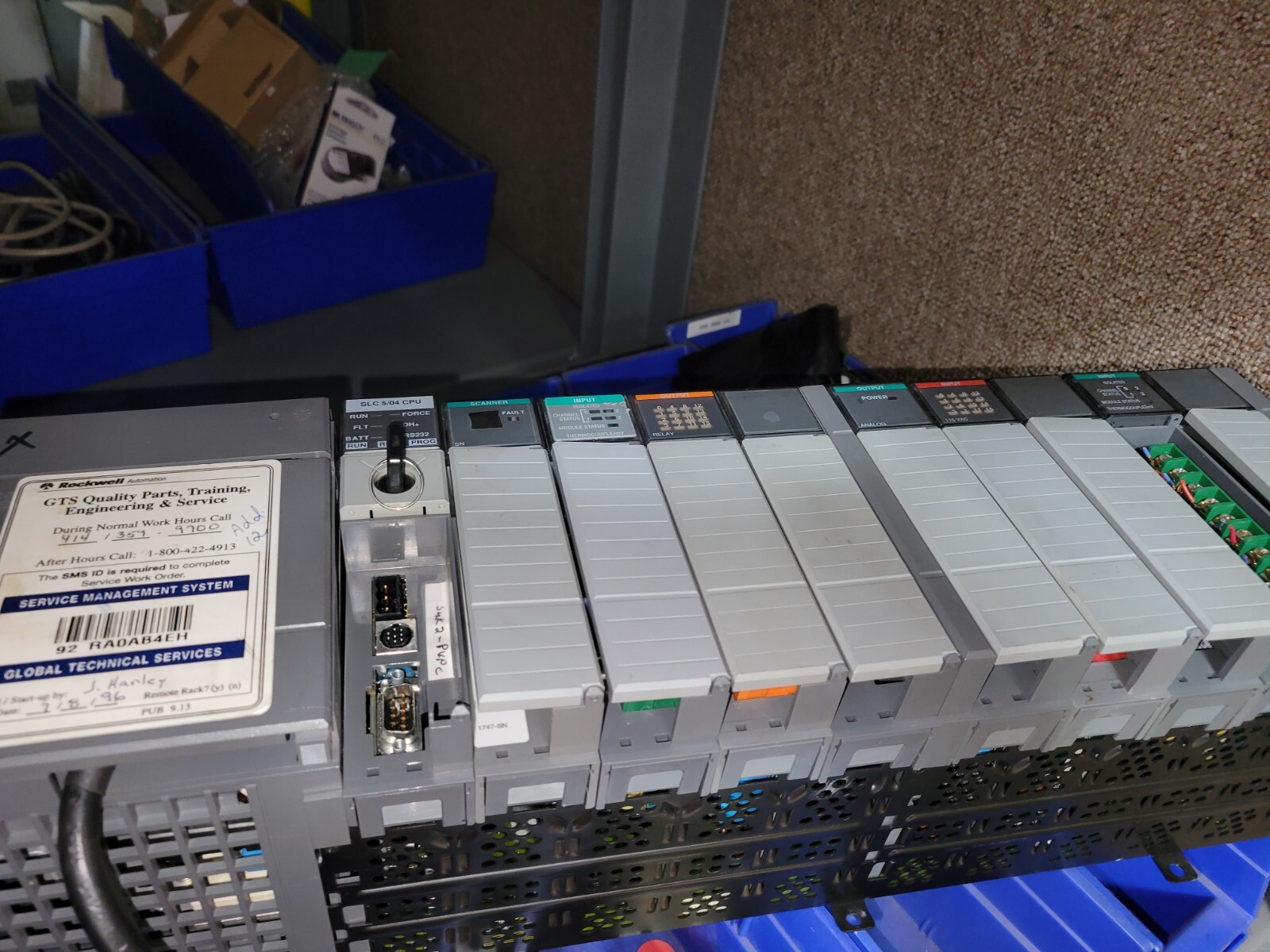 Allen bradley plc slc500 9slot input output