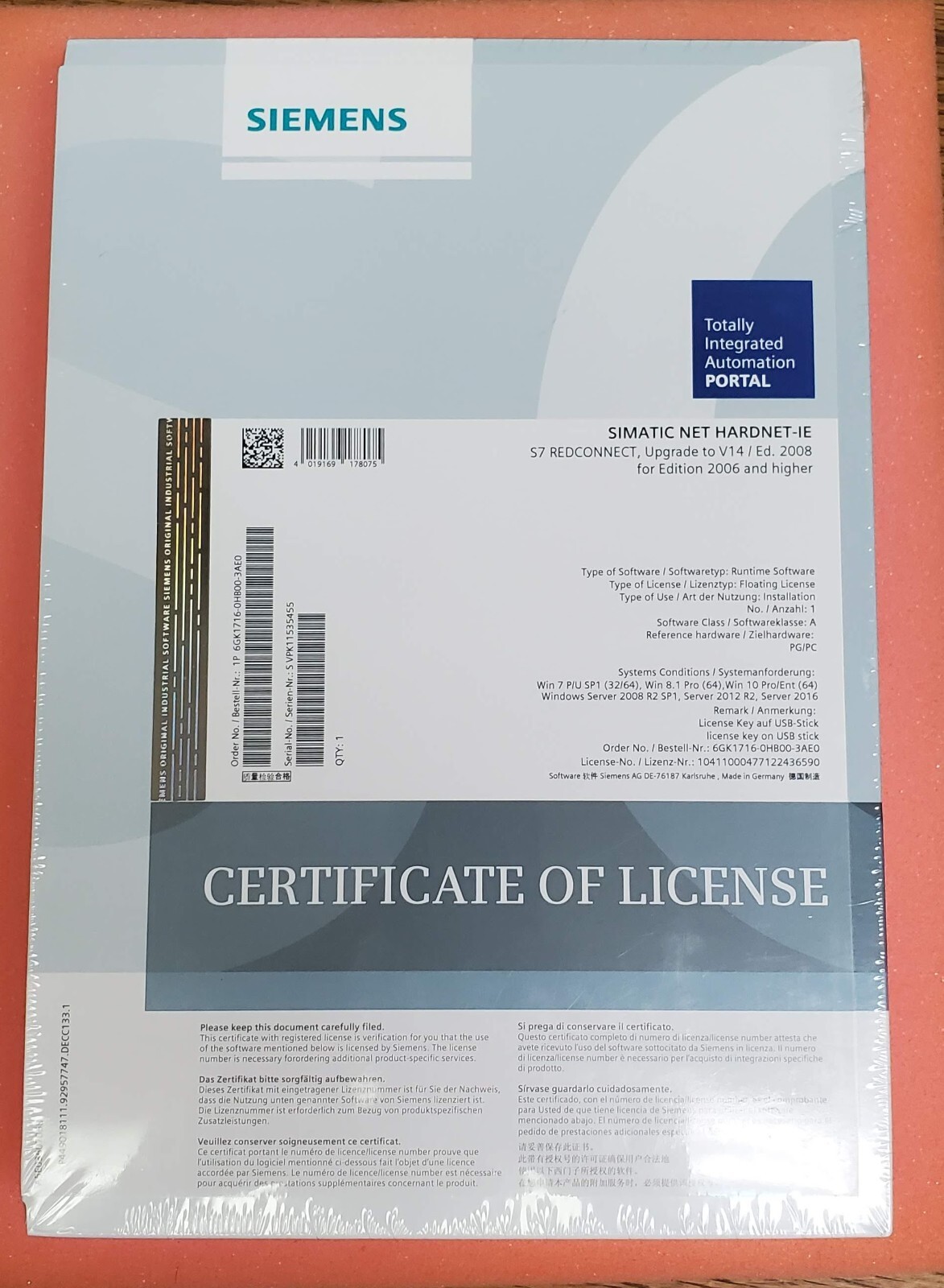 SIEMENS 6GK1716-0HB00-3AE0/6GK17160HB003AE0 New Sealed Pkg. US Ship