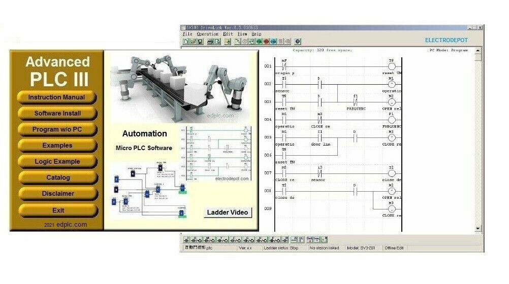 PLC Software Ladder, Function Logic Block Industrial Automation Programming HMI