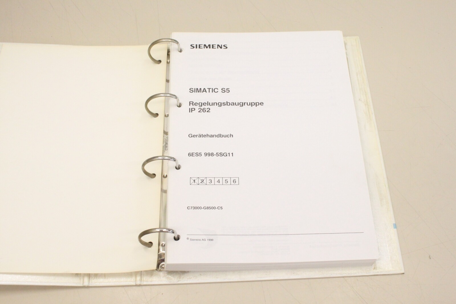 Siemens Simatic S5 Control Module IP262 Manual PLC 6ES5998-5SG11