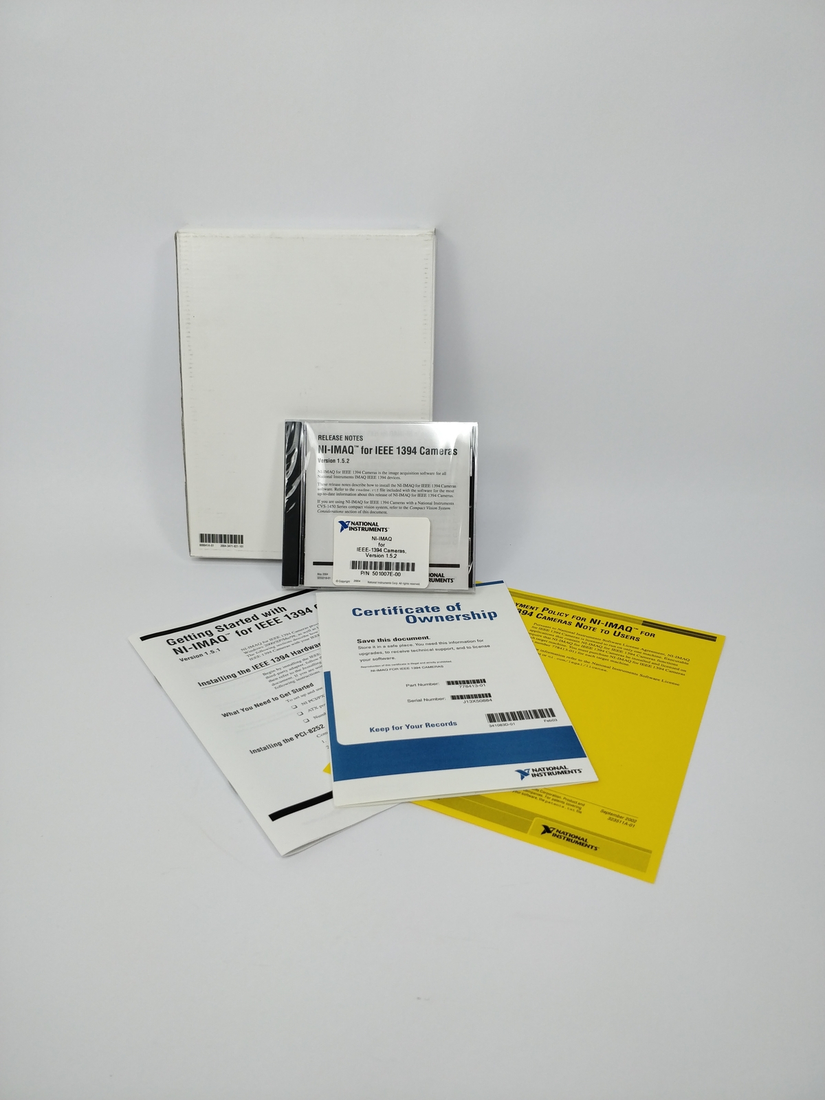 National Instruments 778413-01 NI-IMAQ for IEEE-1394 Cameras Version 1.5.2